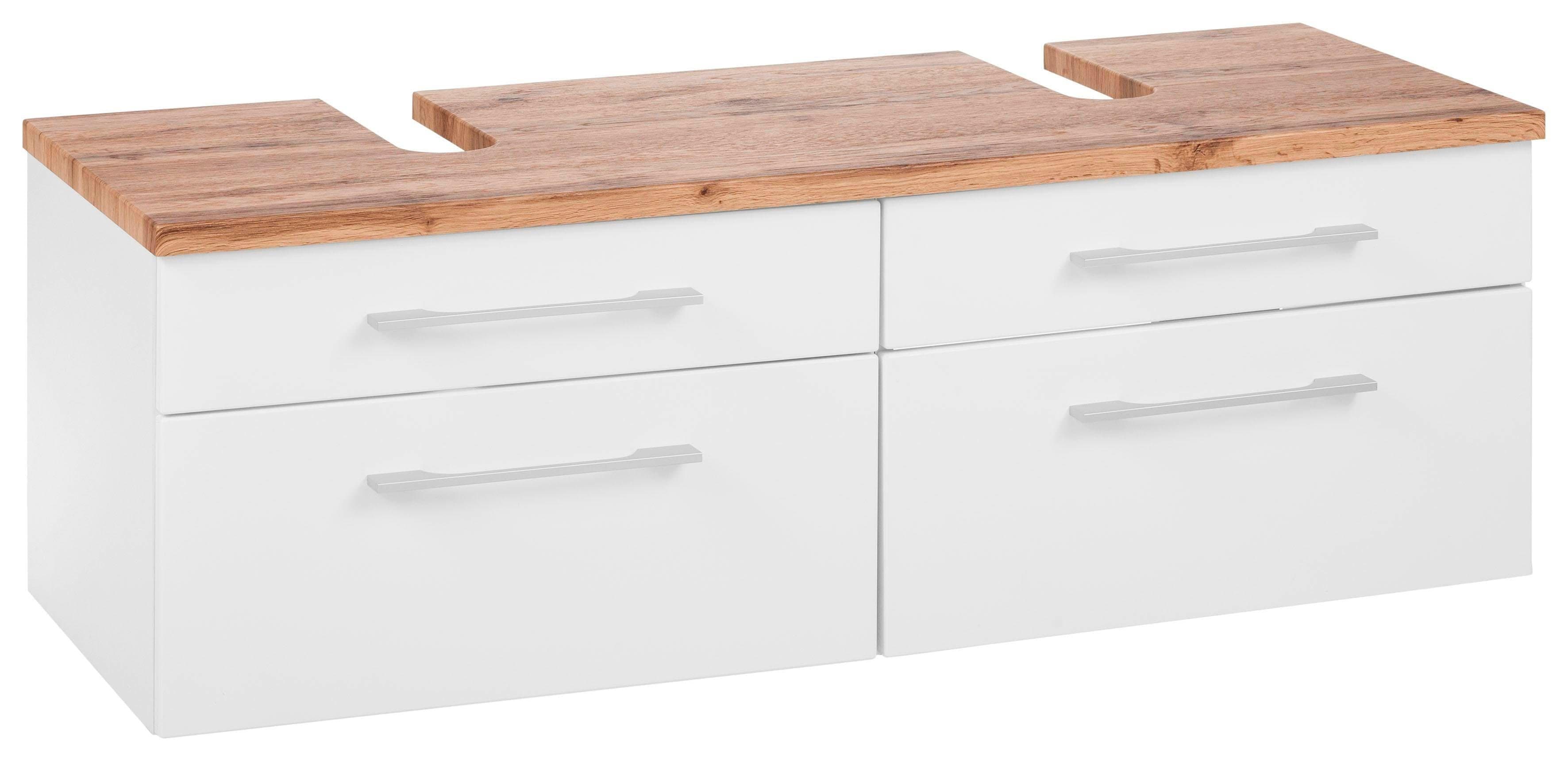 Welltime Waschbeckenunterschrank Davos Weiß