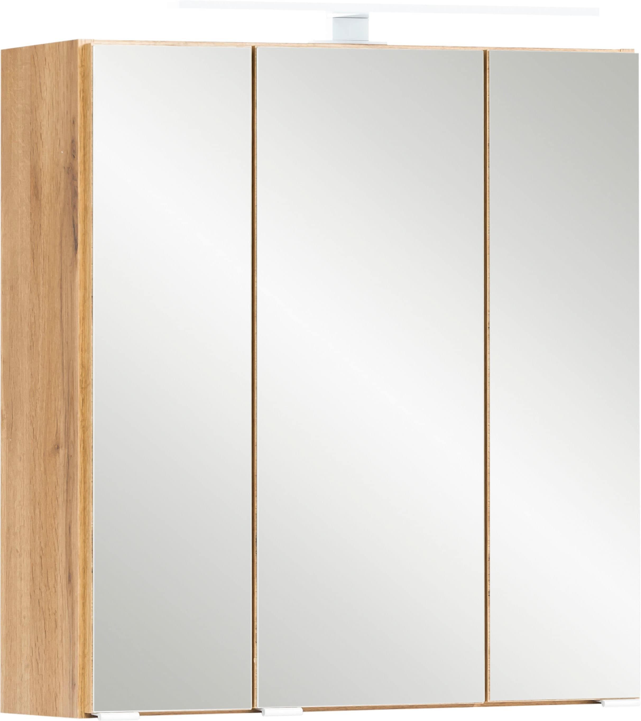 welltime Spiegelschrank Lienz: Stylischer Badezimmerschrank mit viel Stauraum
