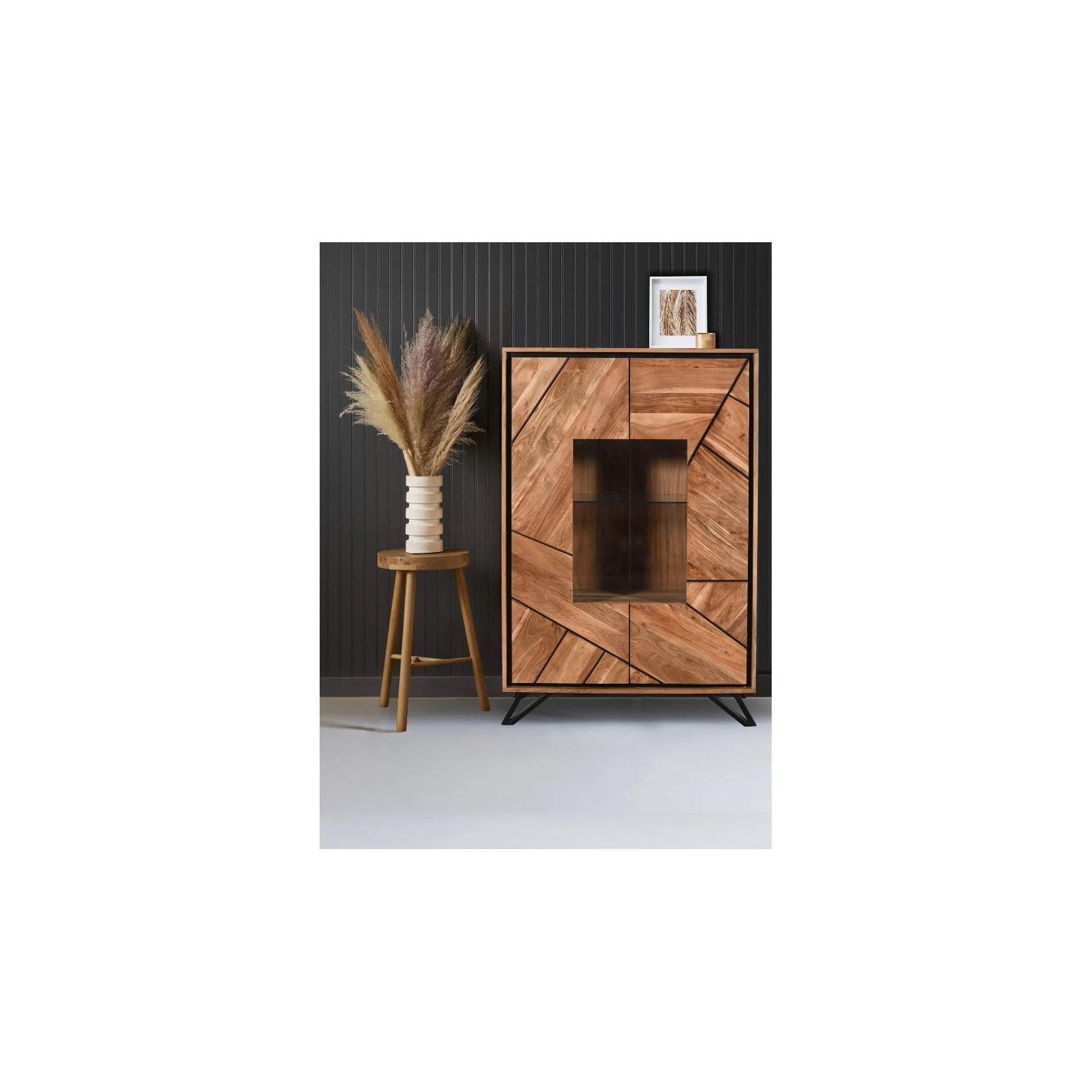 Harms Import Highboard AMBALA Akazienholz Braun