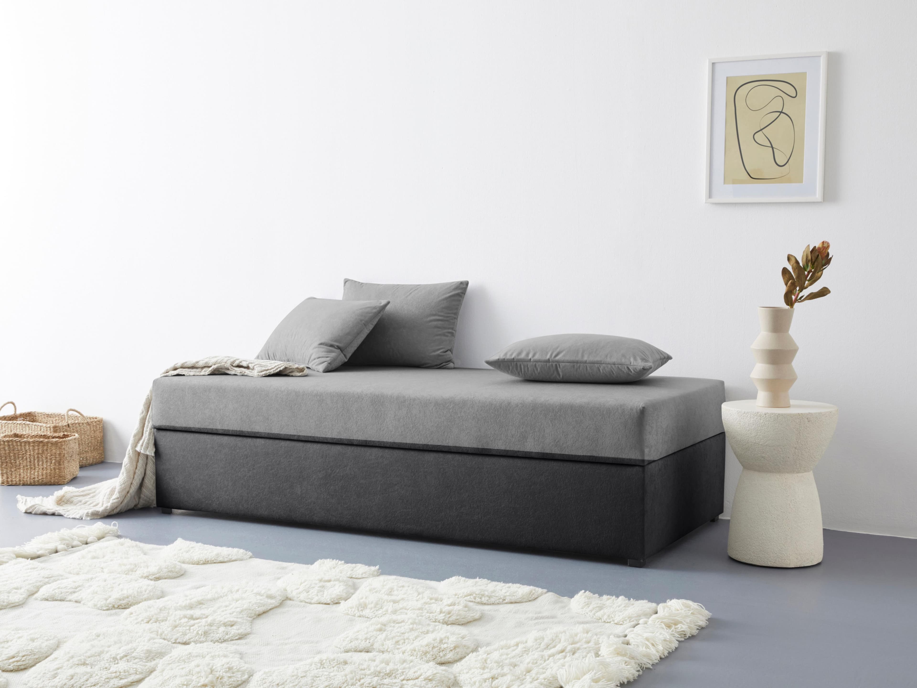 Maintal Polsterliege Diana - Modernes Bett mit Microfaser und Federkernpolsterung