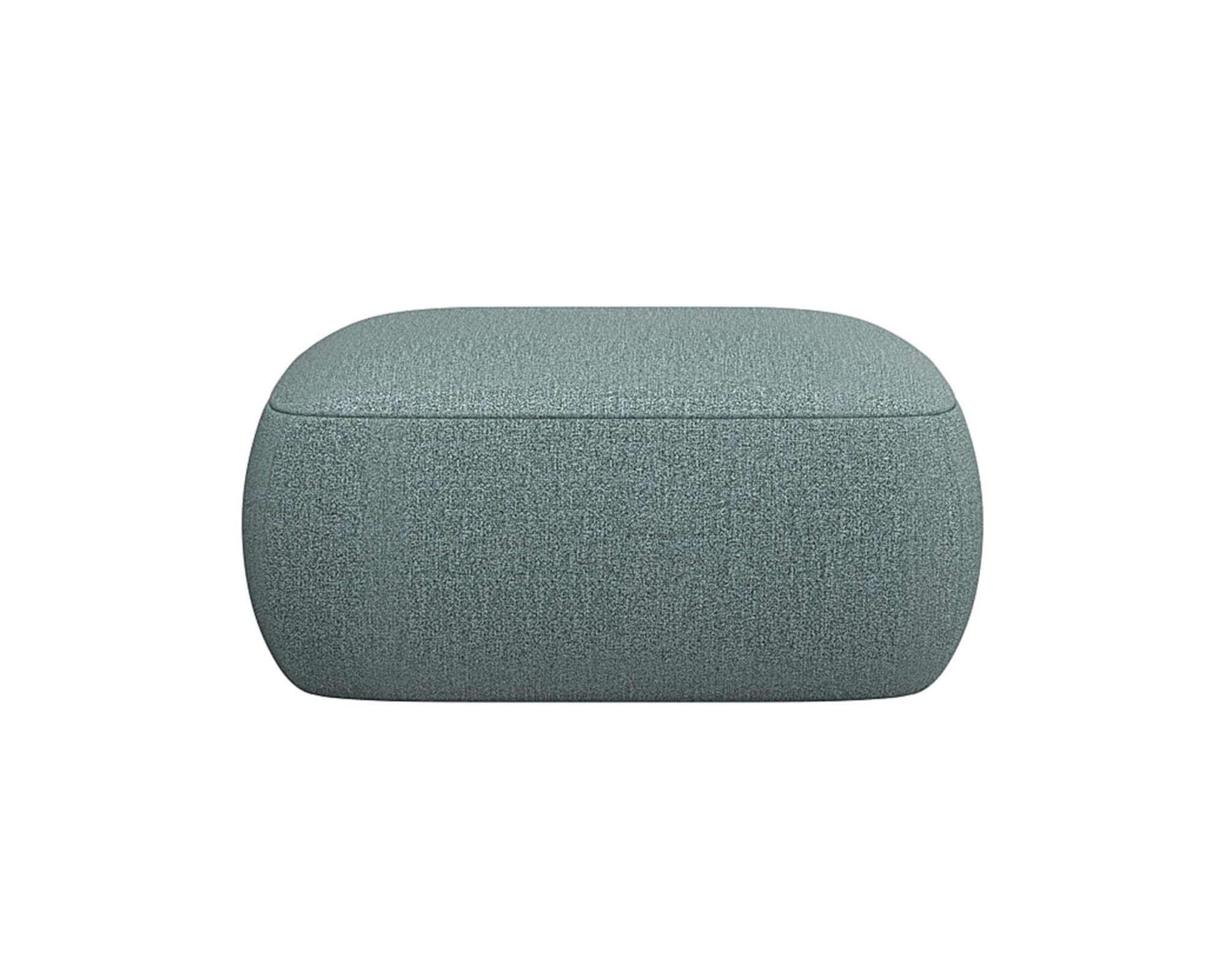 FLEXLUX Pouf Torino Blau Organisch Chenille