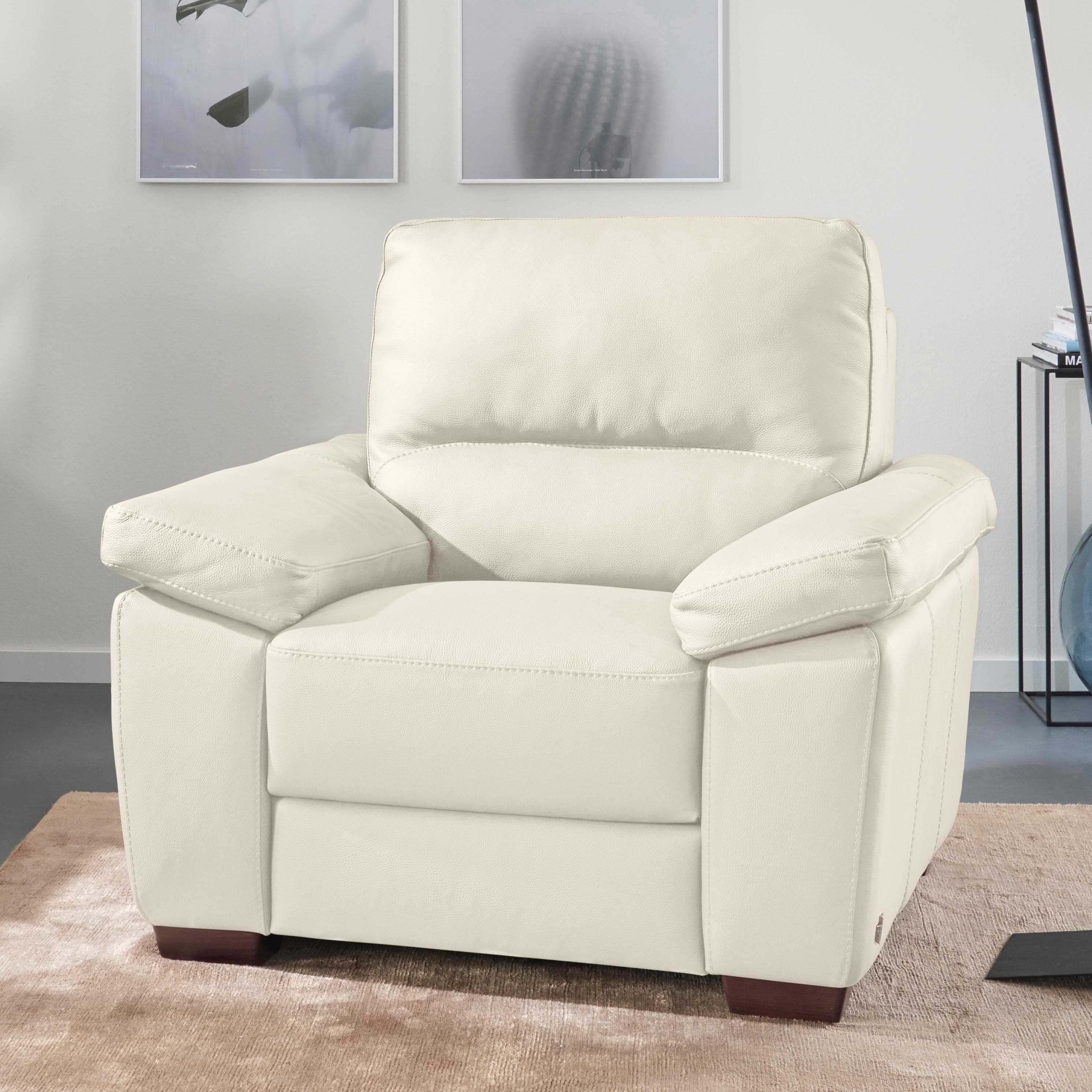 CALIA ITALIA Sessel Gaia Beige 100% Leder Handgefertigt