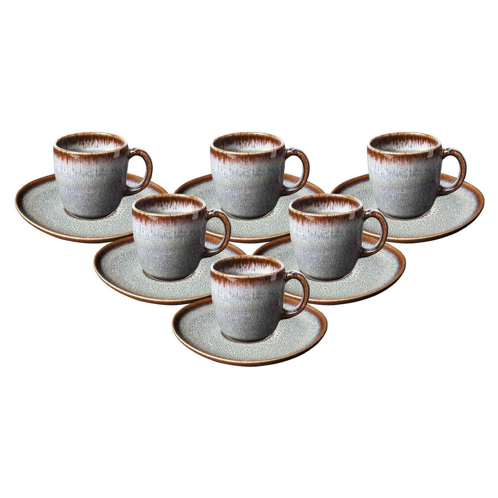 like. by Villeroy & Boch Lave Kaffeetassen-Set 12-tlg. Beige Steingut
