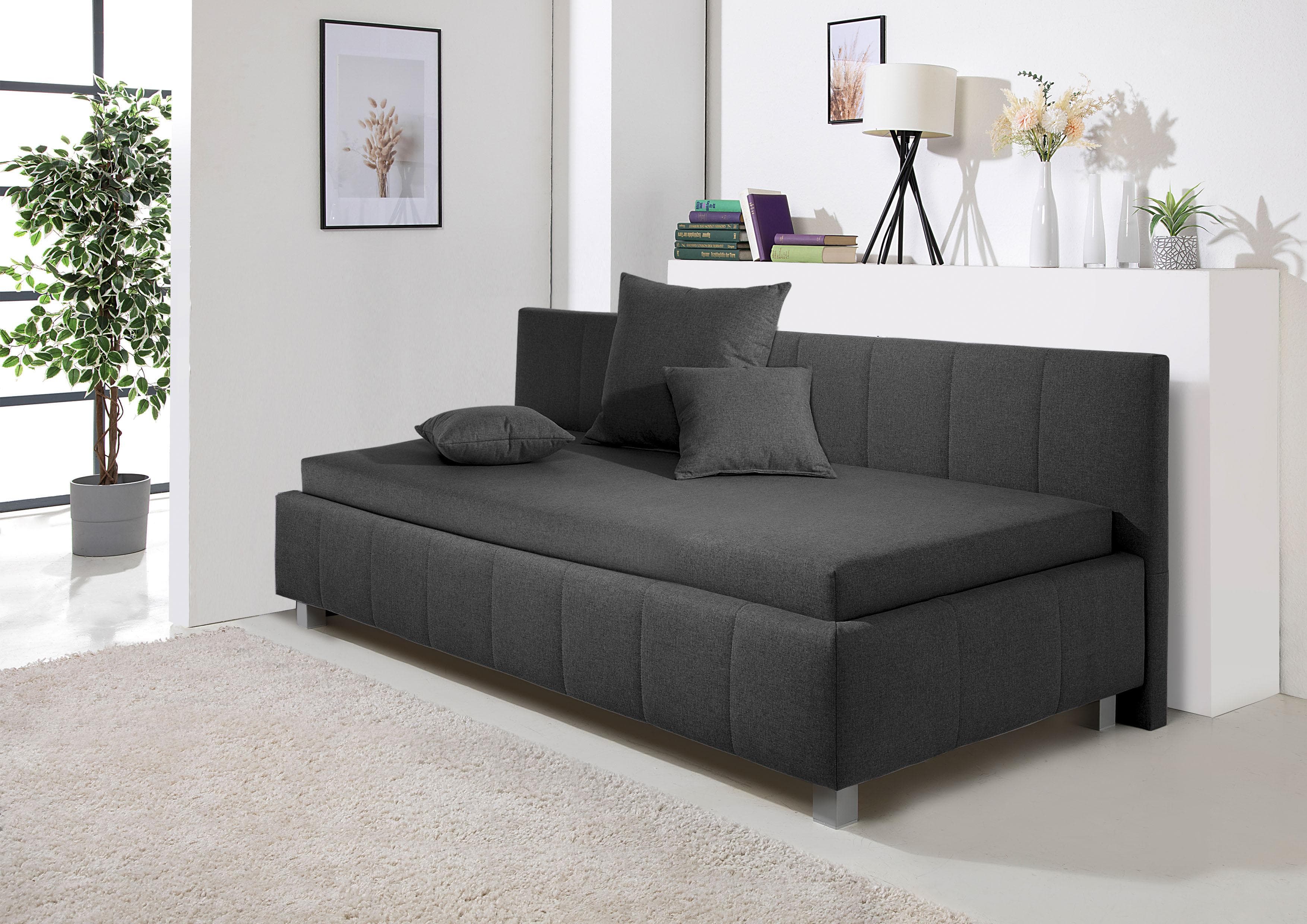 Maintal Polsterliege Mailo Grau mit Bettkasten