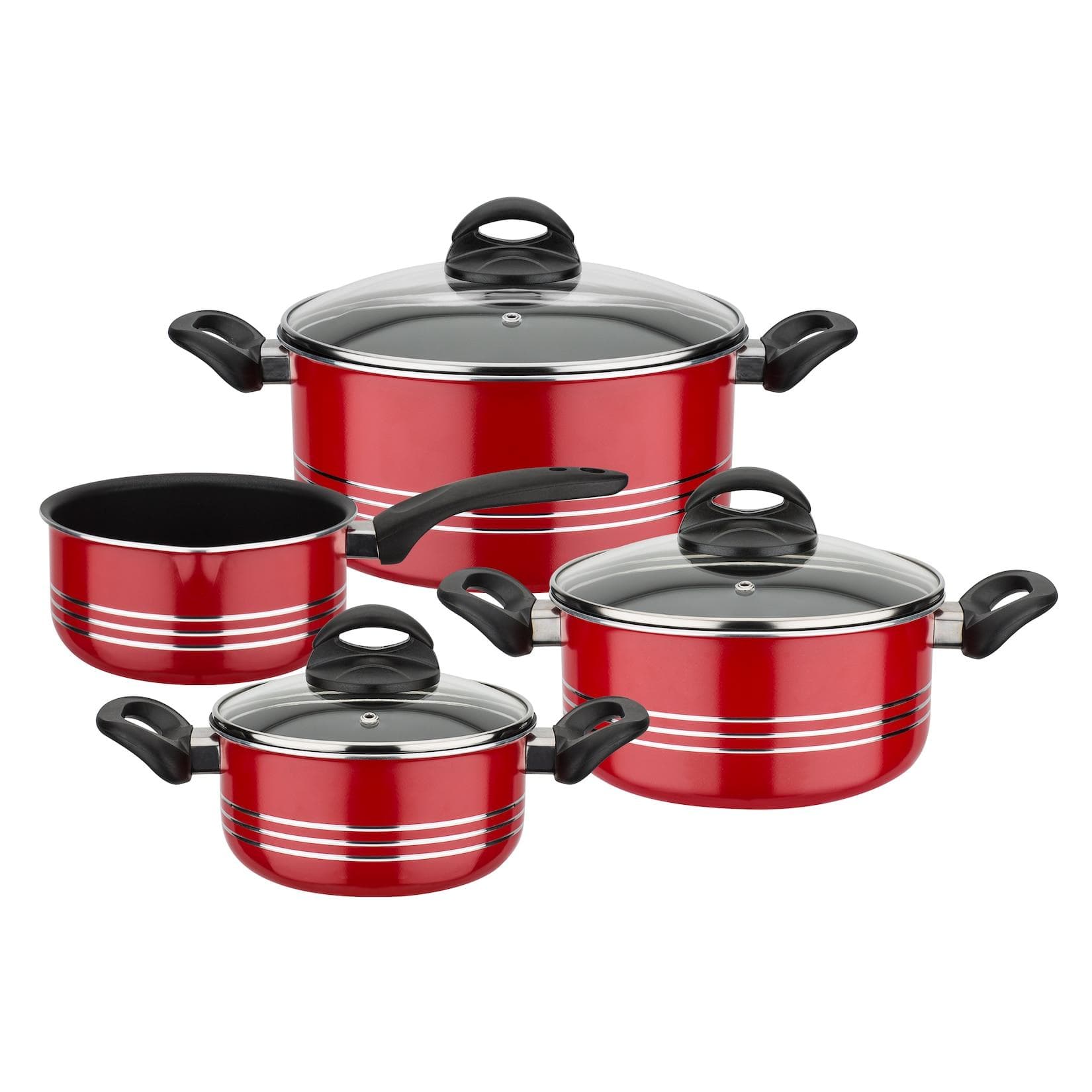 GSW Topf-Set Milano Color Rot 7-teilig Induktion