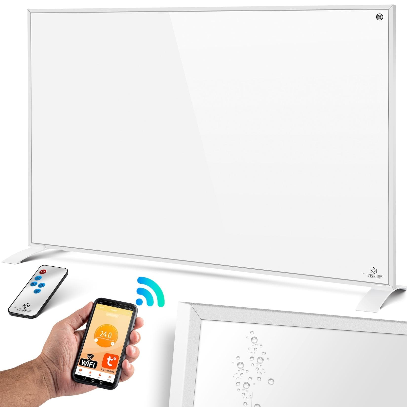 KESSER Infrarotheizung 2in1 Standgerät & Wandmontage Elektroheizung