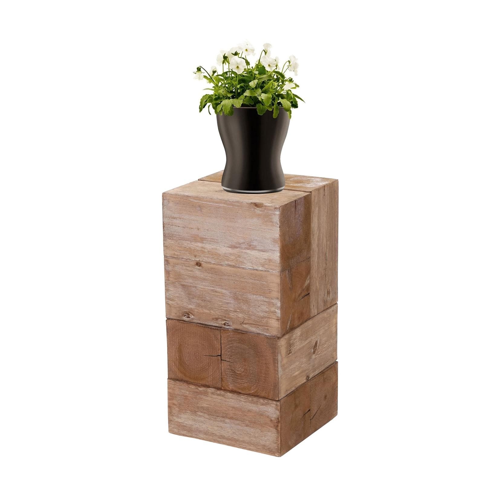 MCW Blumentisch MCW-A15 Tanne Holz rustikal massiv Blumensäule