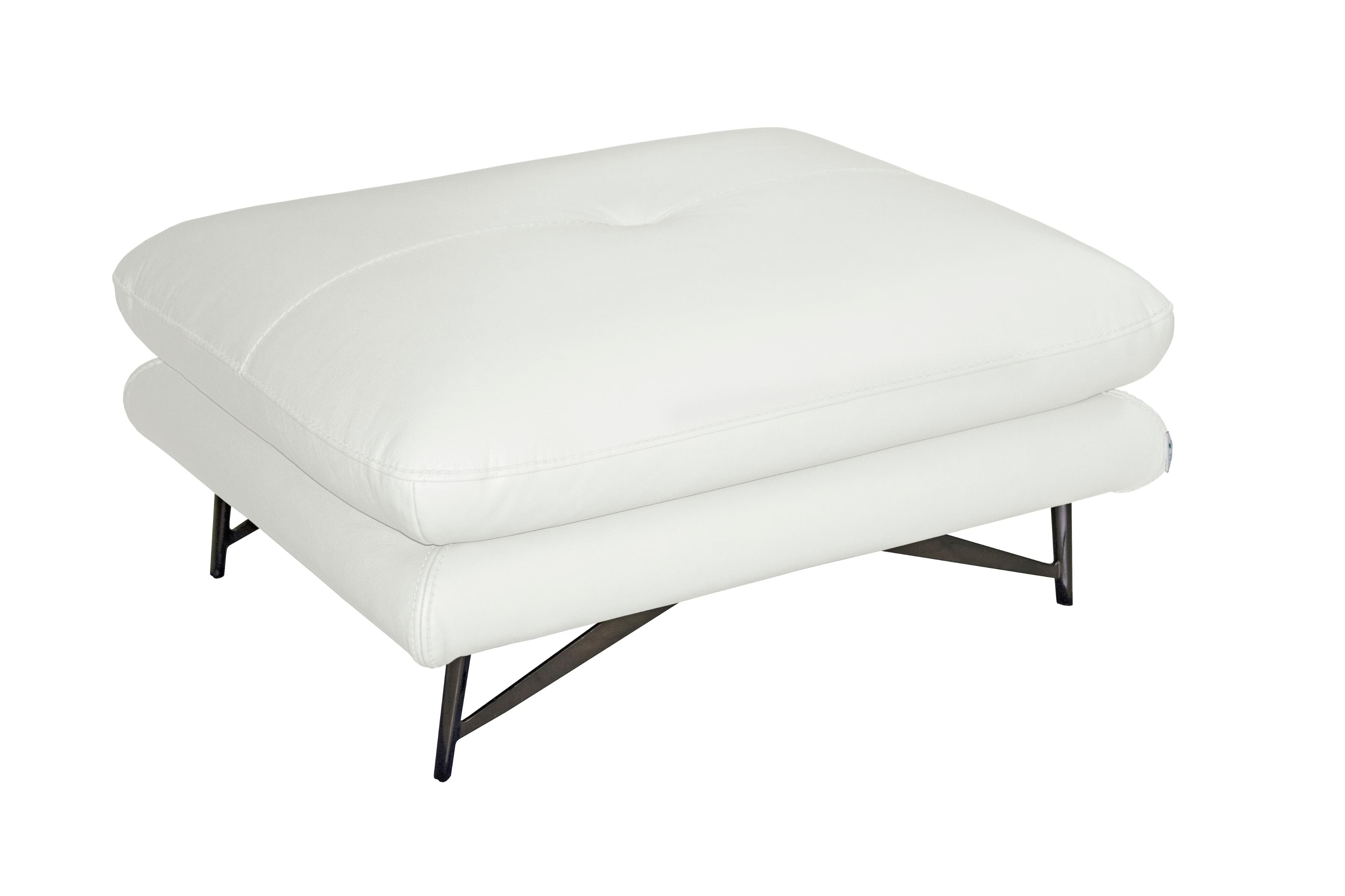 Hocker CALIA ITALIA Cezanne Leder Weiß Designhocker