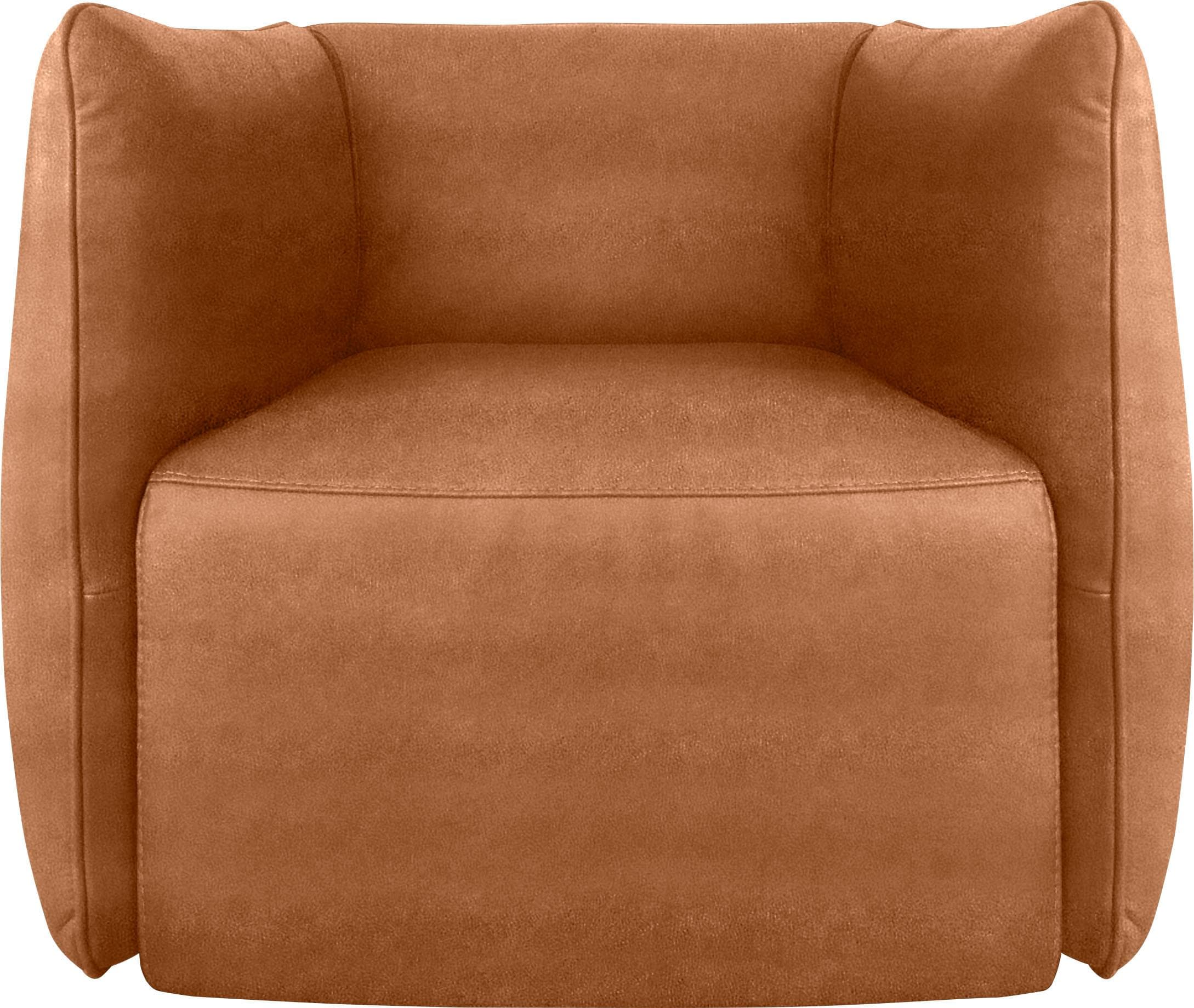 EGOITALIANO Ludo Loungesessel Designsessel Clubsessel Braun Cognac