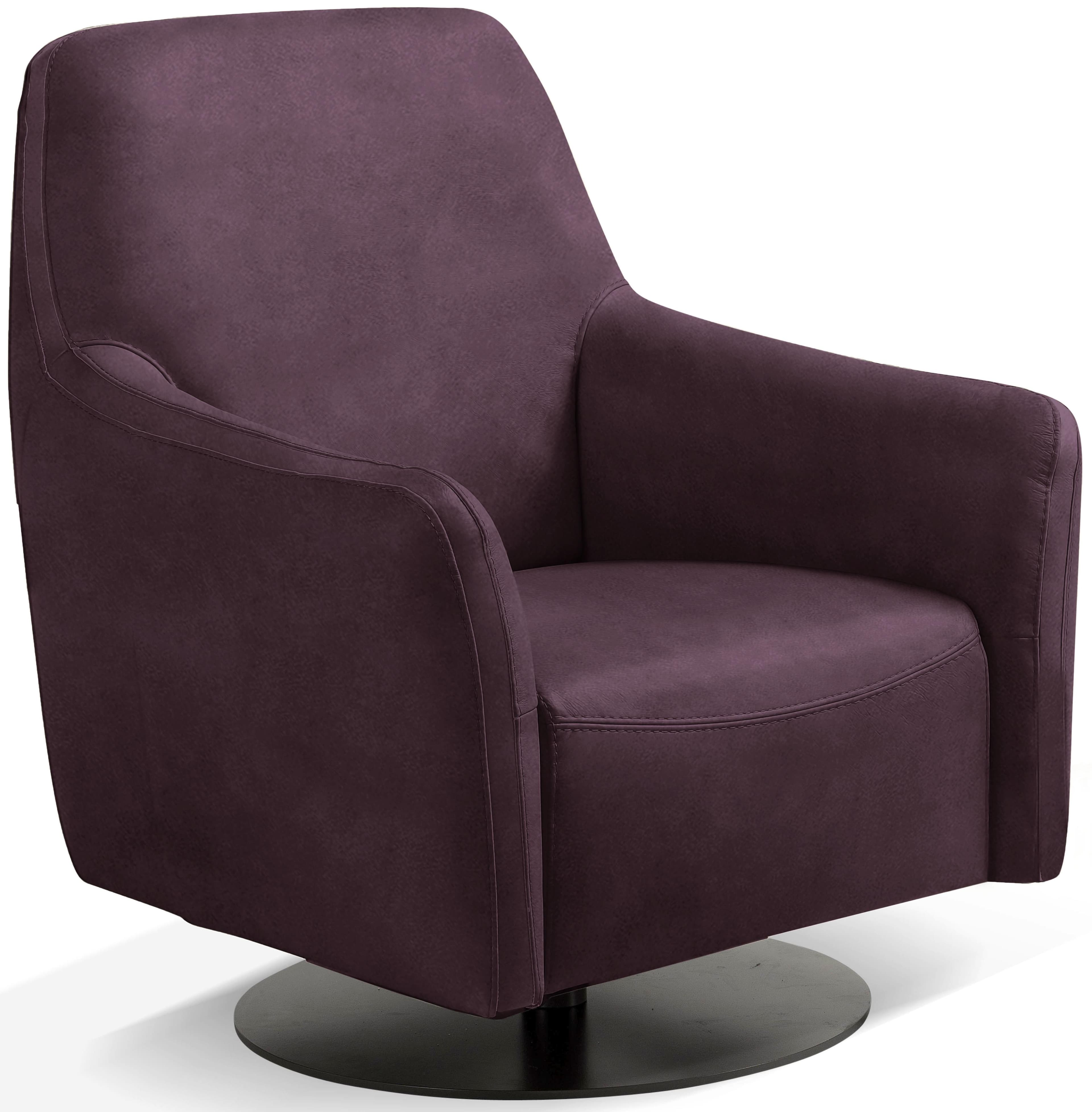 Luxuriöser Loungesessel in Lila mit Wippfunktion