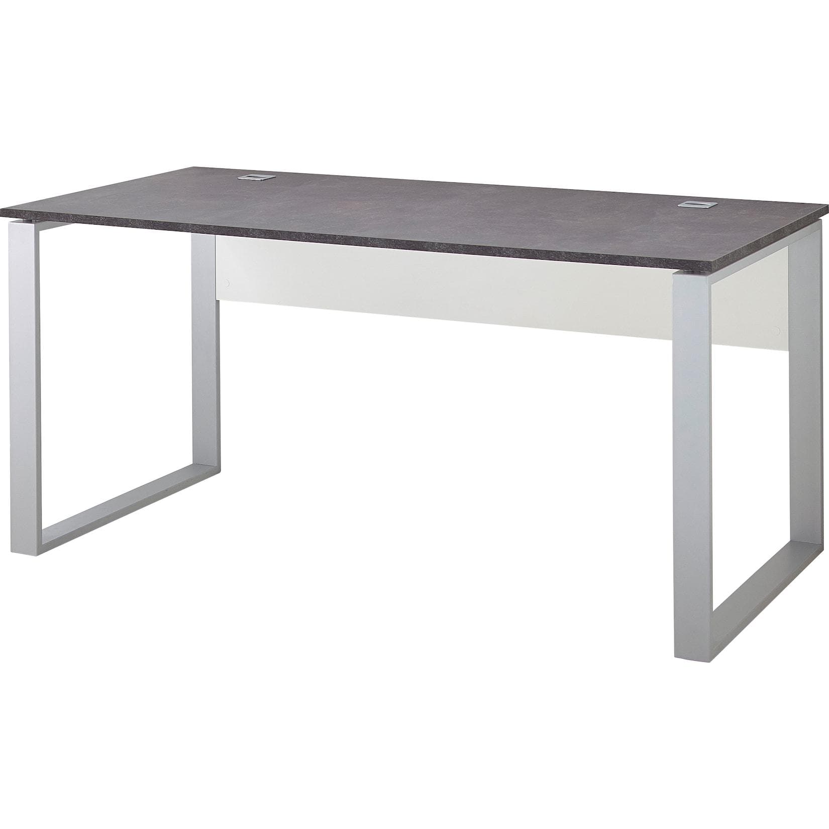 Germania Altino Schreibtisch Dunkelgrau O-Fuß-Gestell Aluminium