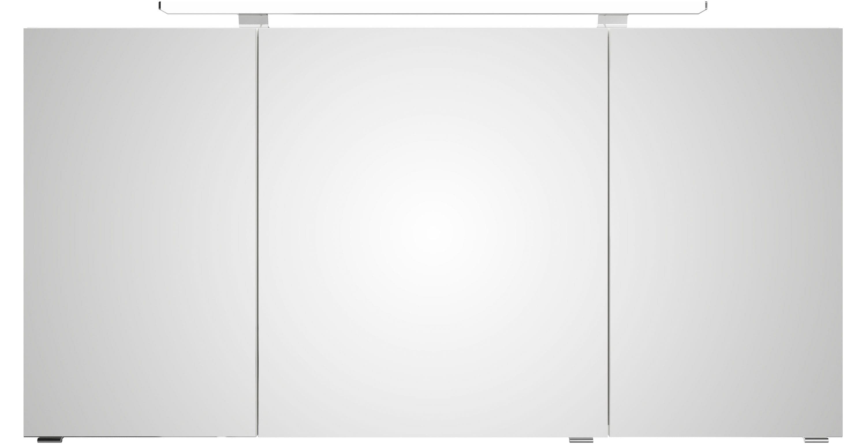 Badezimmerspiegel mit LED & 3 Türen | Glasböden & Dämpfung