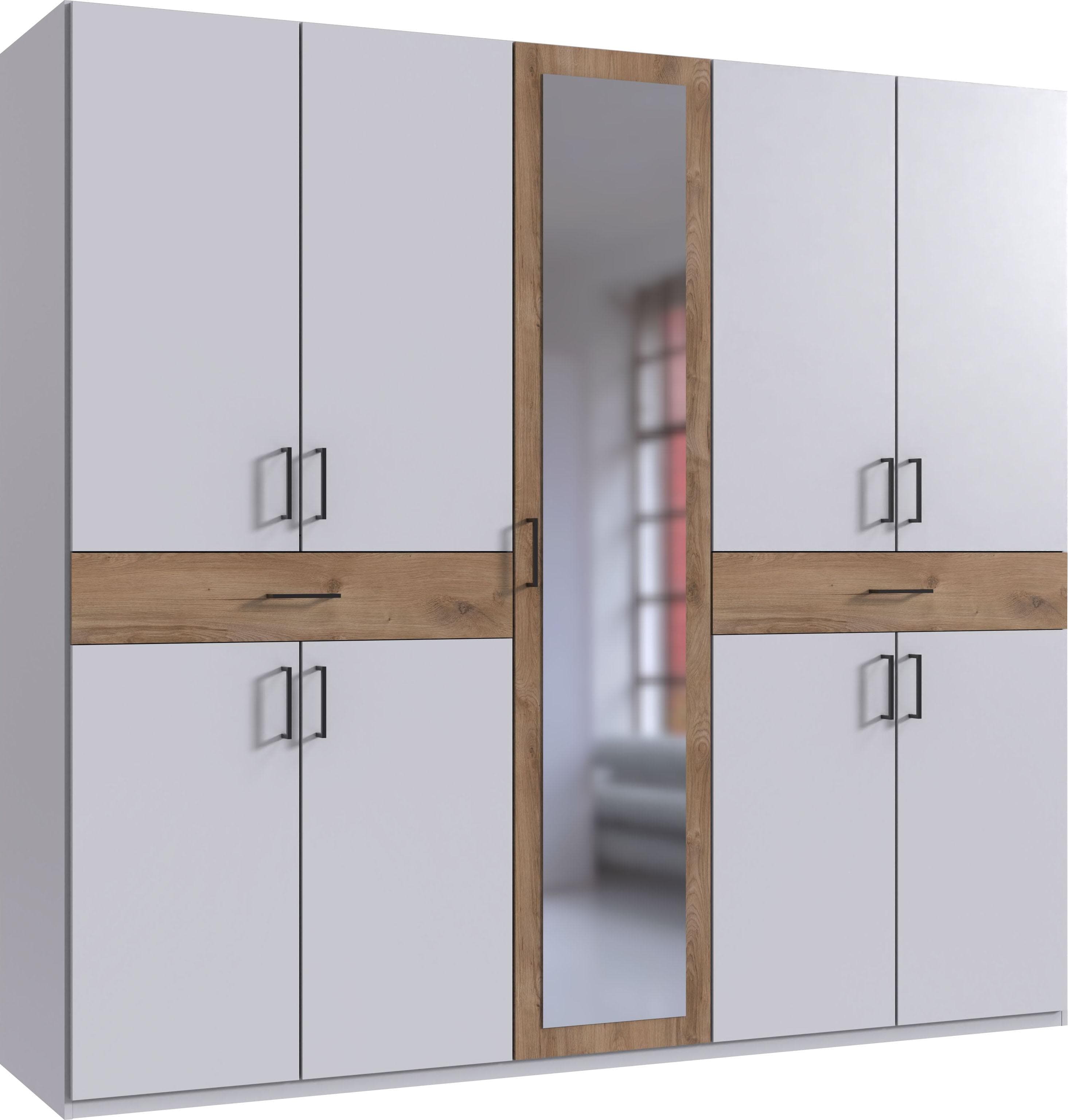 WIMEX Tibet Drehtürenschrank Weiß mit Schubkästen