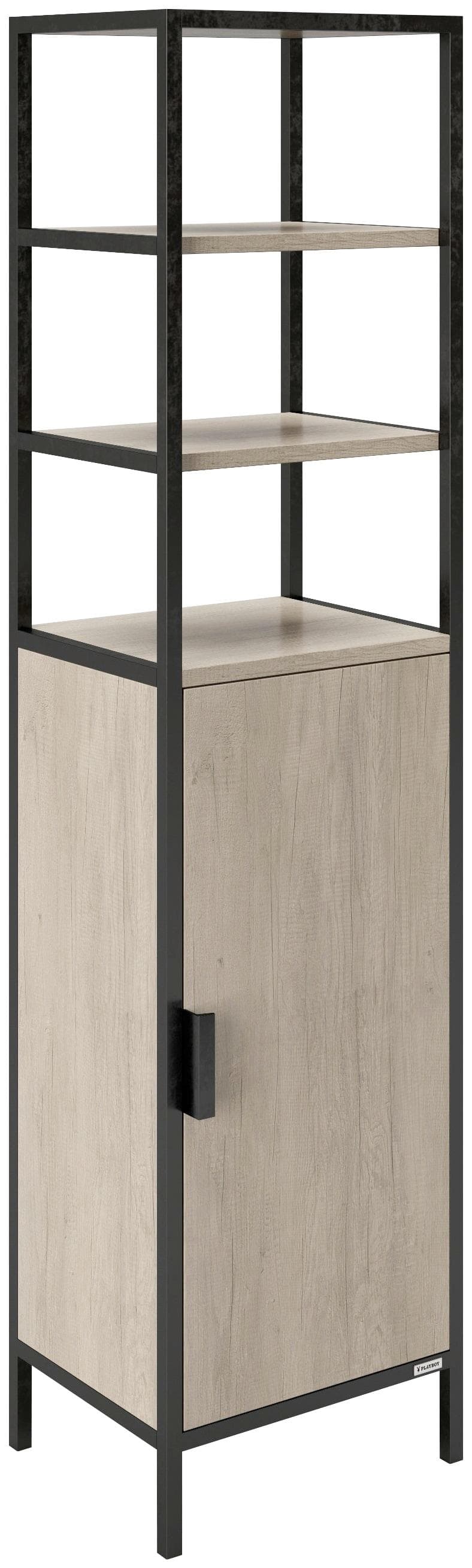 Hochschrank PLAYBOY JULIE Schwarz Wild Eiche Badschrank