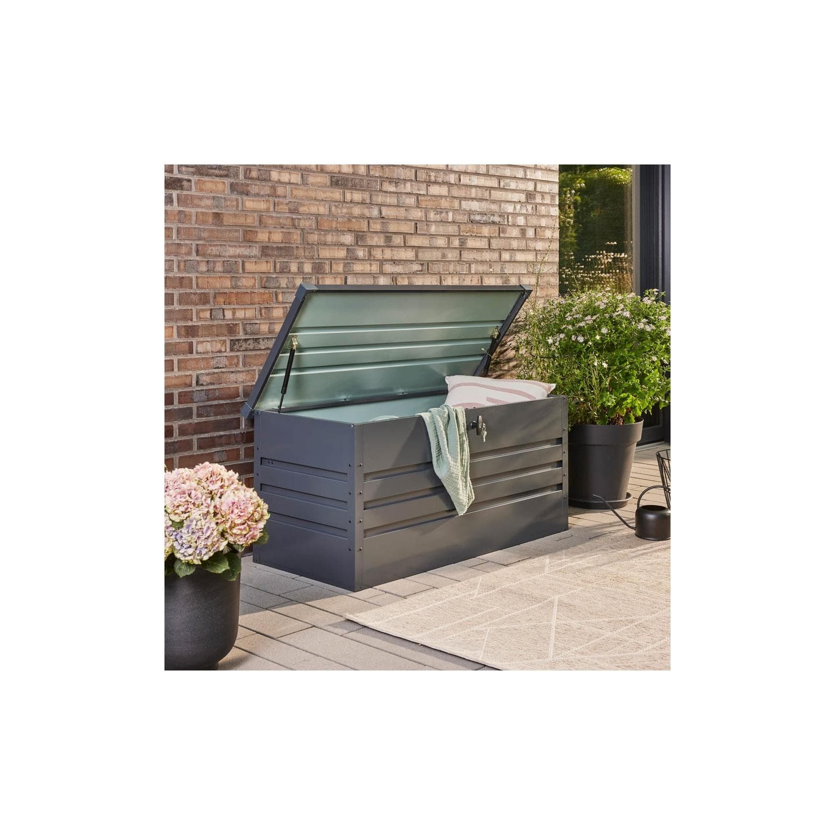 Home Deluxe Megabox XXL Metall Aufbewahrungsbox Anthrazitgrau