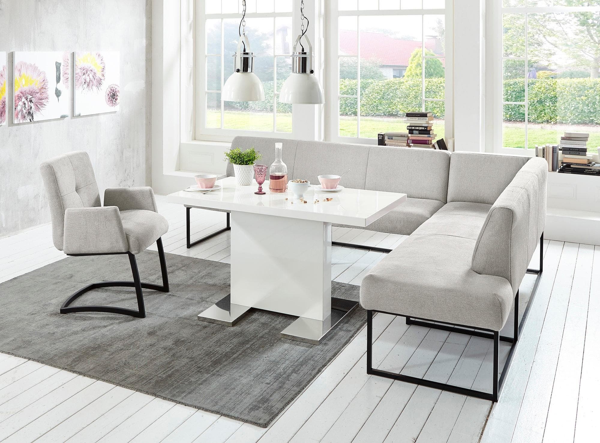 Eckbank EXXPO SOFA FASHION Affogato Grau Hochwertig