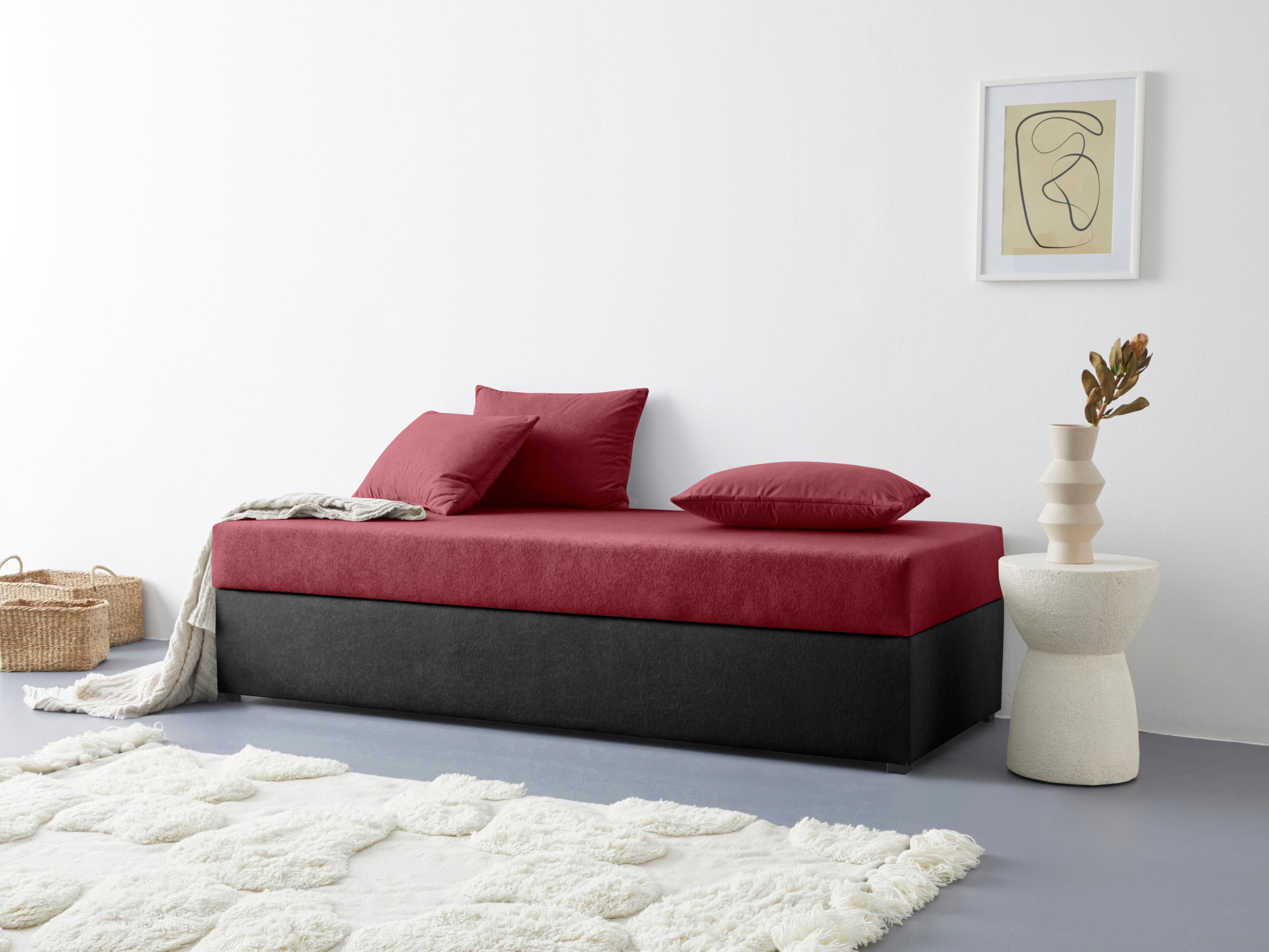 Maintal Polsterliege Diana Rot Federkern