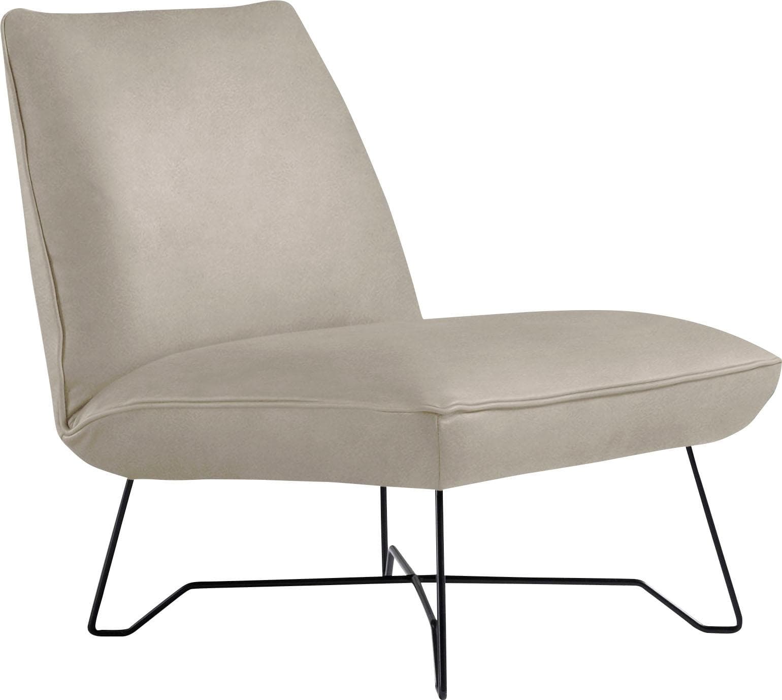 EGOITALIANO Loungesessel Lia Grau Microfaser Lederoptik