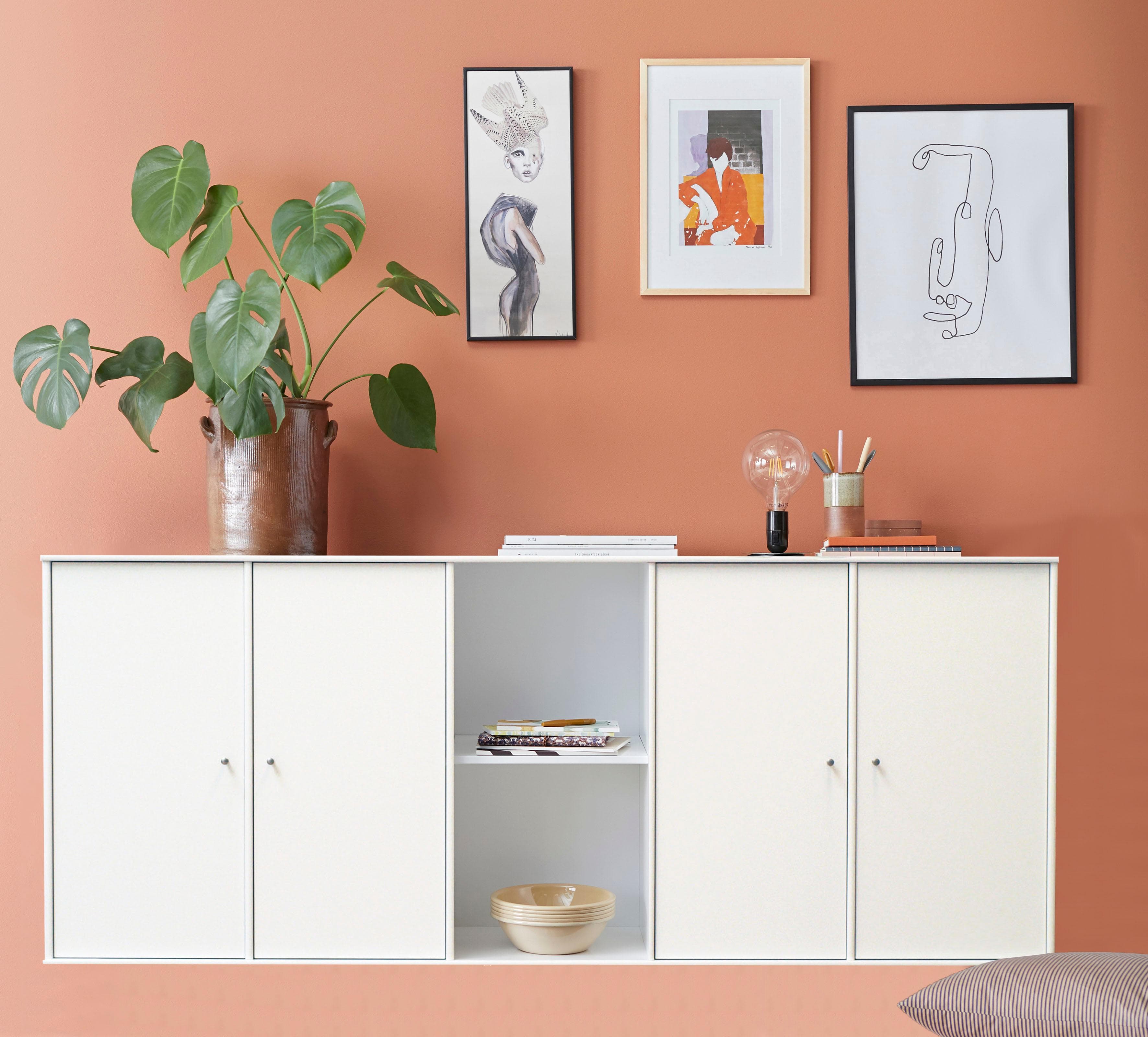 Sideboard Mistral Kubus Weiß Massivholz Spanplatte