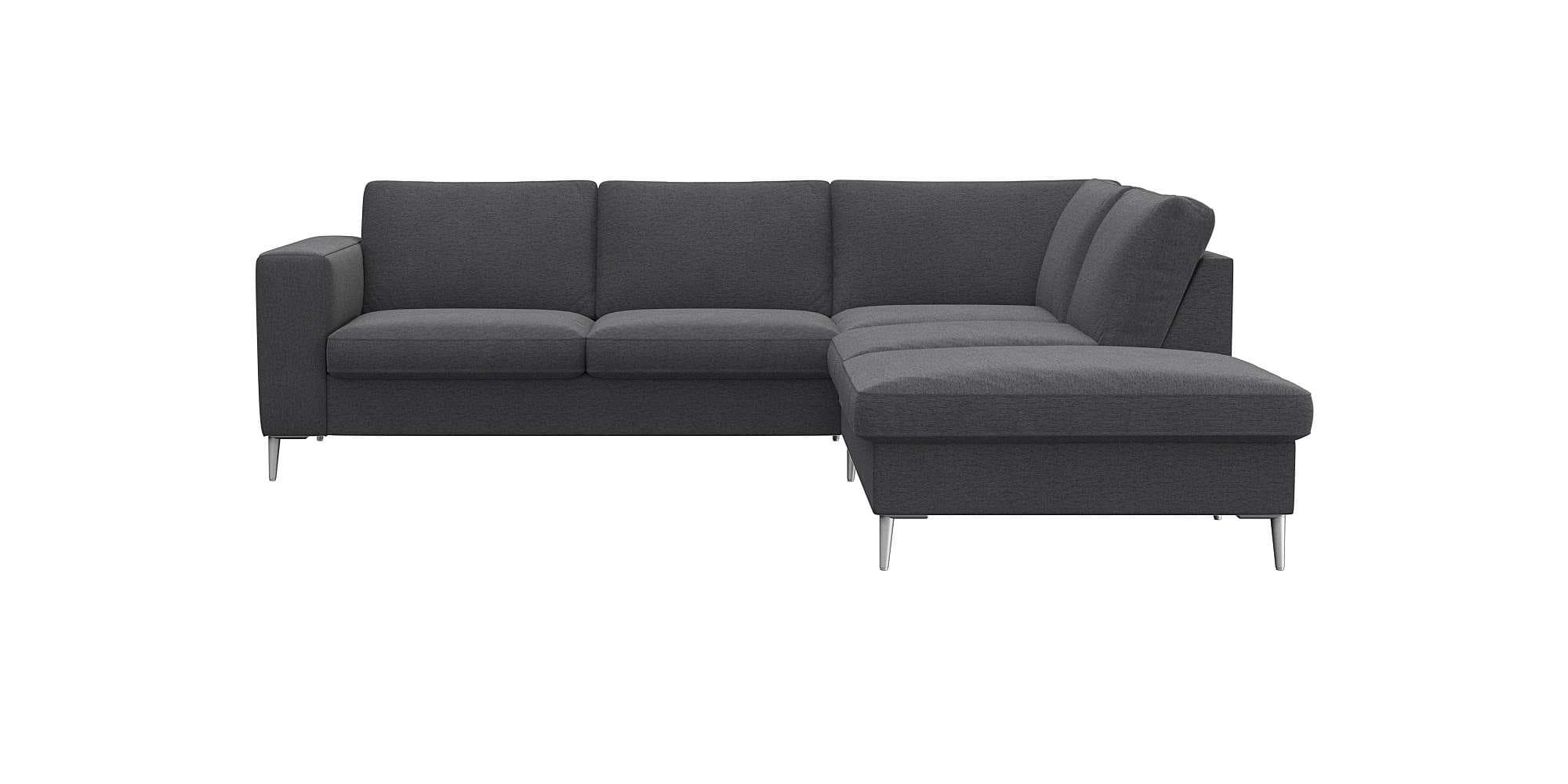 Ecksofa FLEXLUX Fiore L-Form Grau Polyester