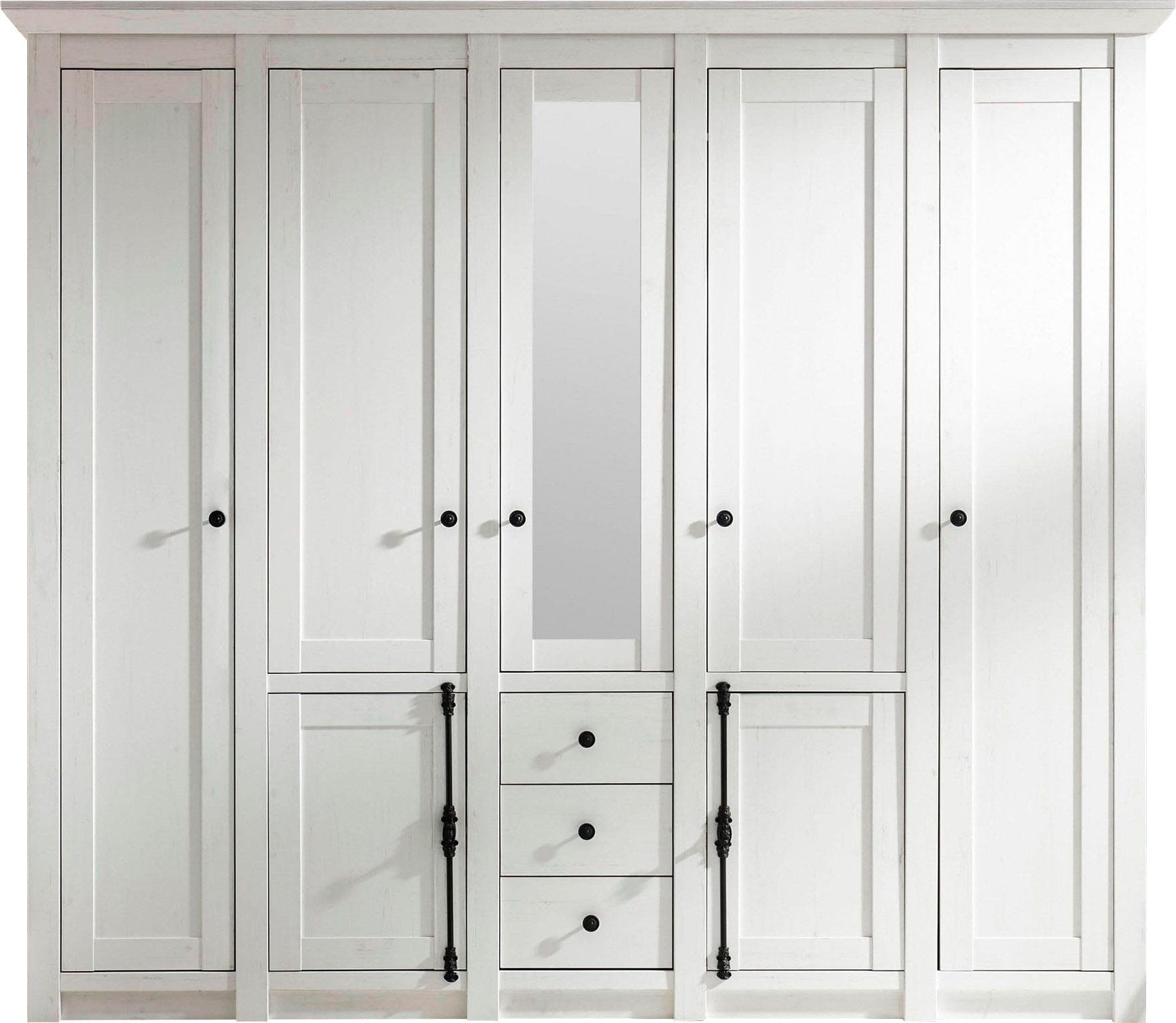 Landhaus Wäscheschrank mit Spiegel & Innenausstattung