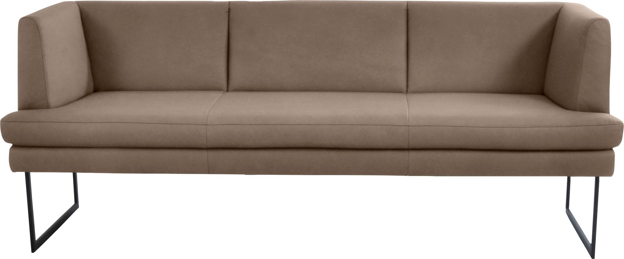 Polsterbank Cube von K+W Komfort & Wohnen Braun Hammerkissenoptik