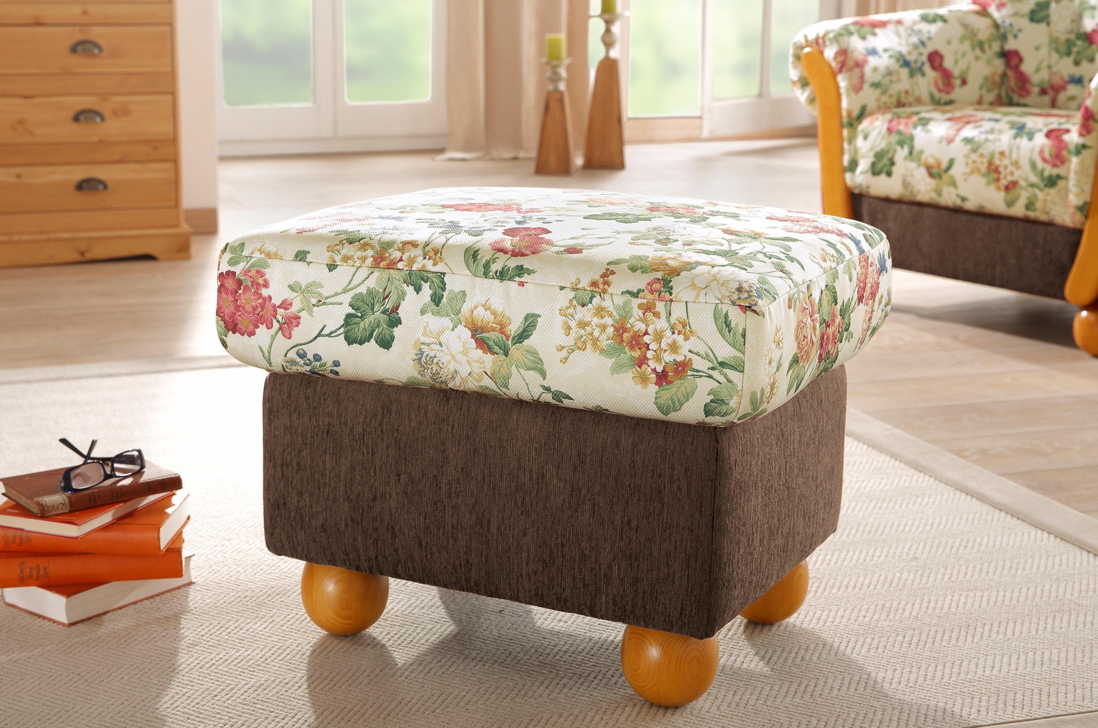 Hocker HOME AFFAIRE Milano Braun Chenille