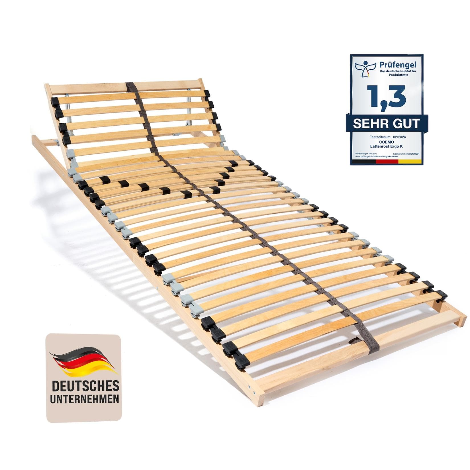 Coemo Ergonomischer 7-Zonen Lattenrost Kopfteilverstellung