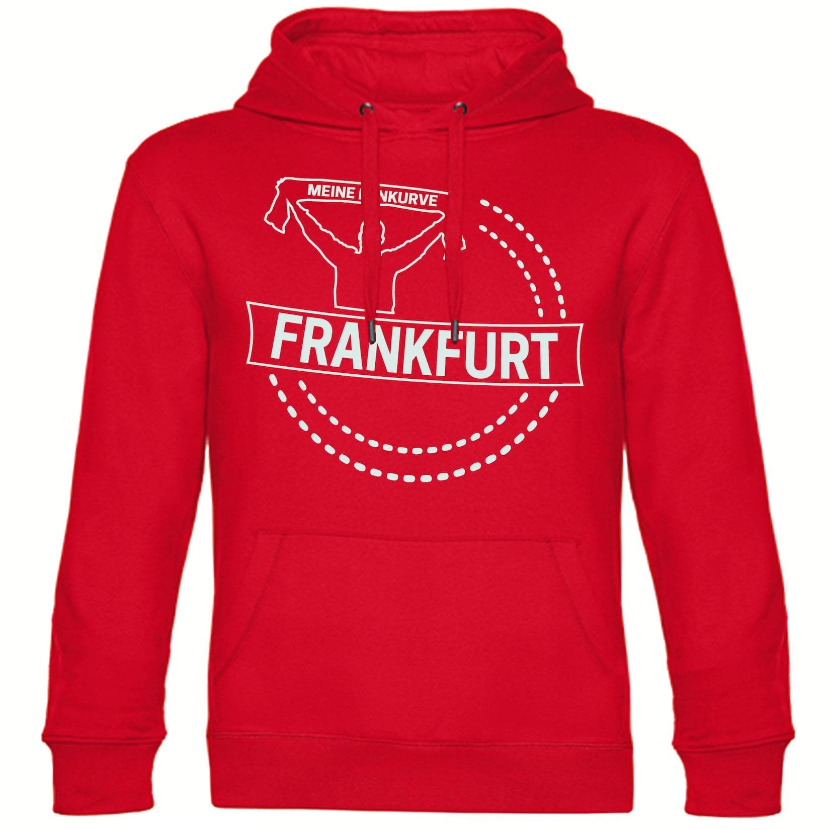 Kapuzen Sweatshirt Frankfurt - Meine Fankurve - Weißer Druck