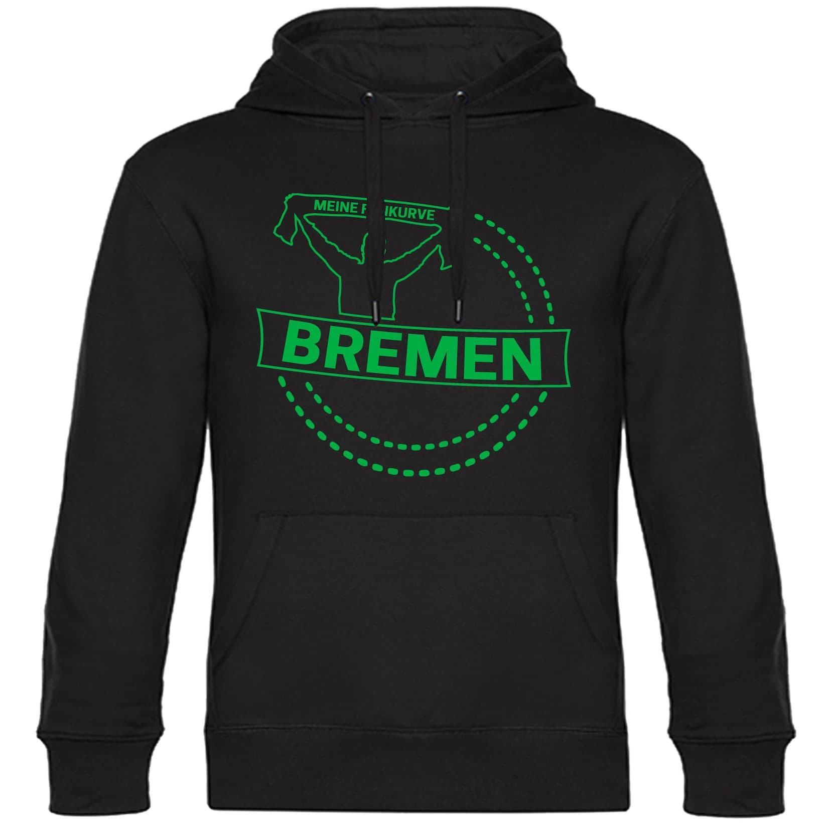 multifanshop Kapuzen Sweatshirt Bremen Fankurve Grün Hoodie