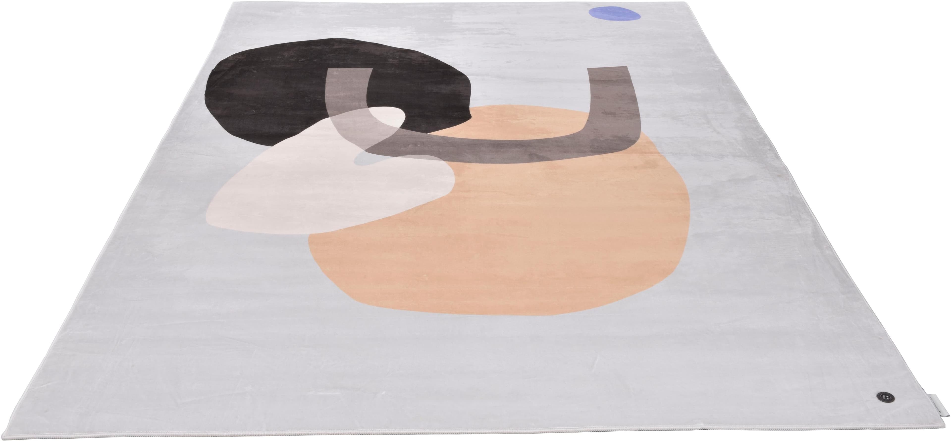 Moderner Abstrakt Teppich in Beige