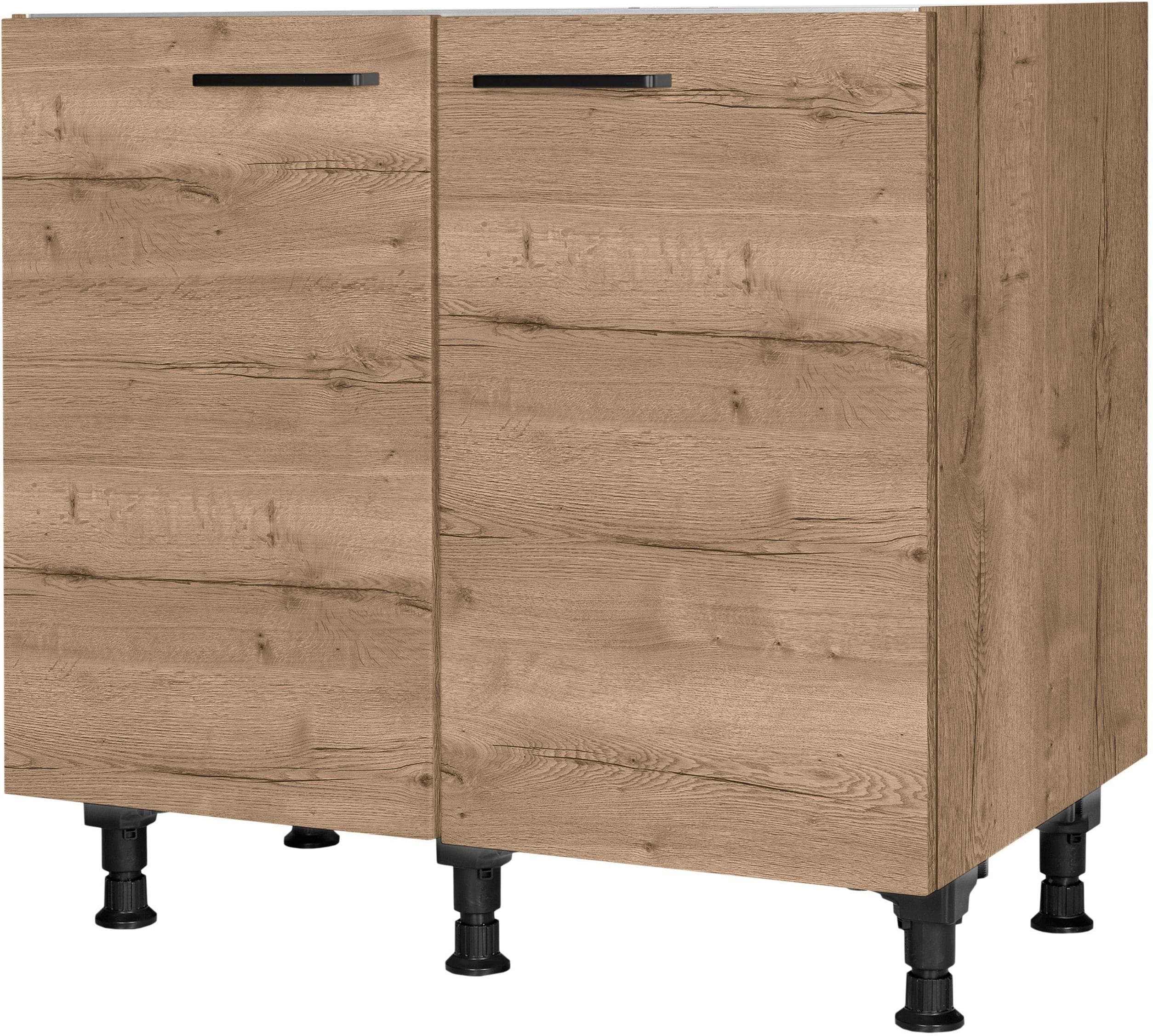 nobilia® Structura Spülenschrank - Modern & Vormontiert mit Höhenverstellbaren Sockelfüßen