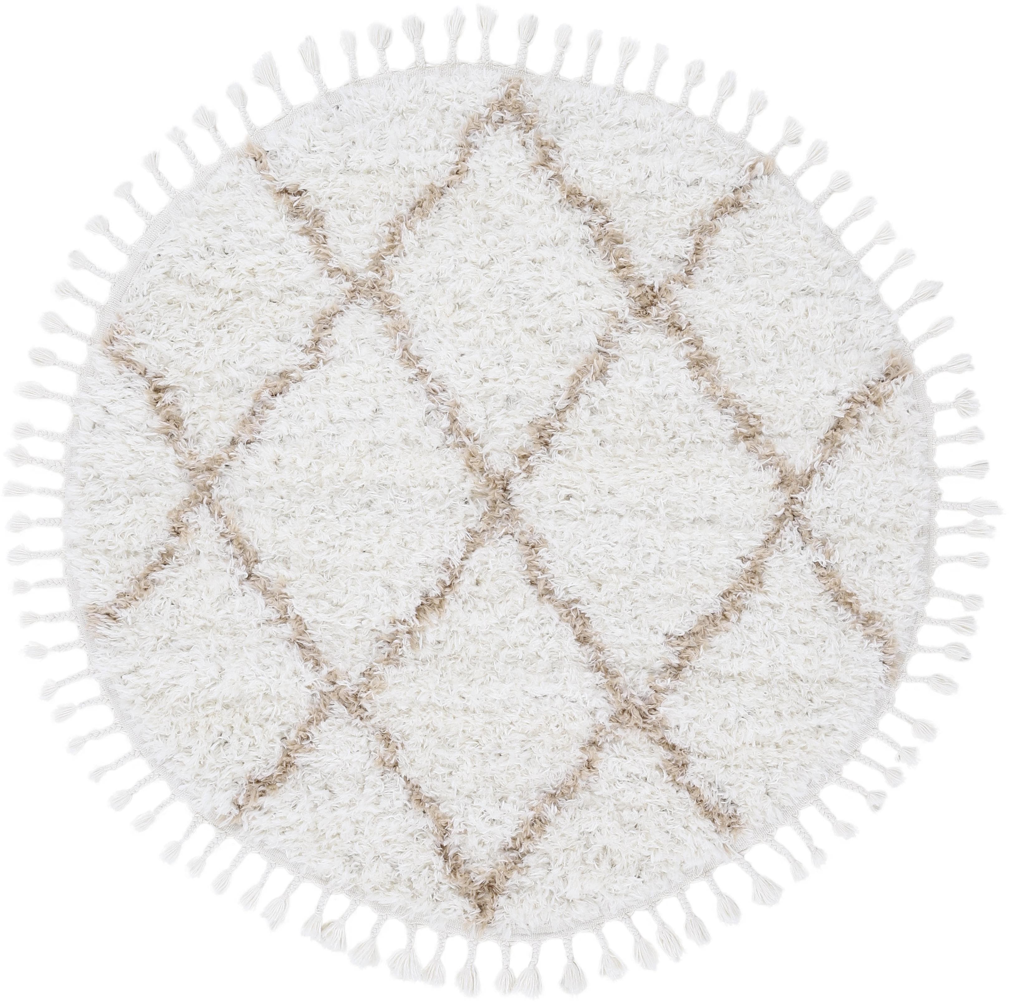 CARPETFINE Eddy Hochflor-Teppich Beige 200cm