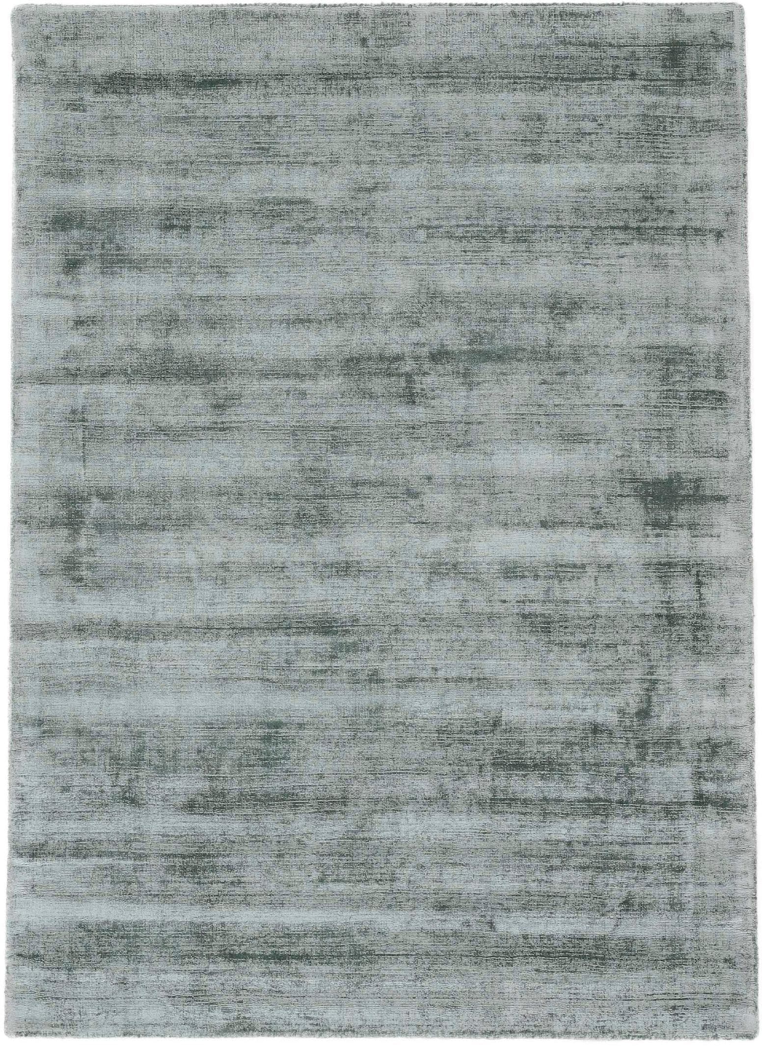 CarpetFine Ava Viskoseteppich Mint Einfarbig Handgewebt