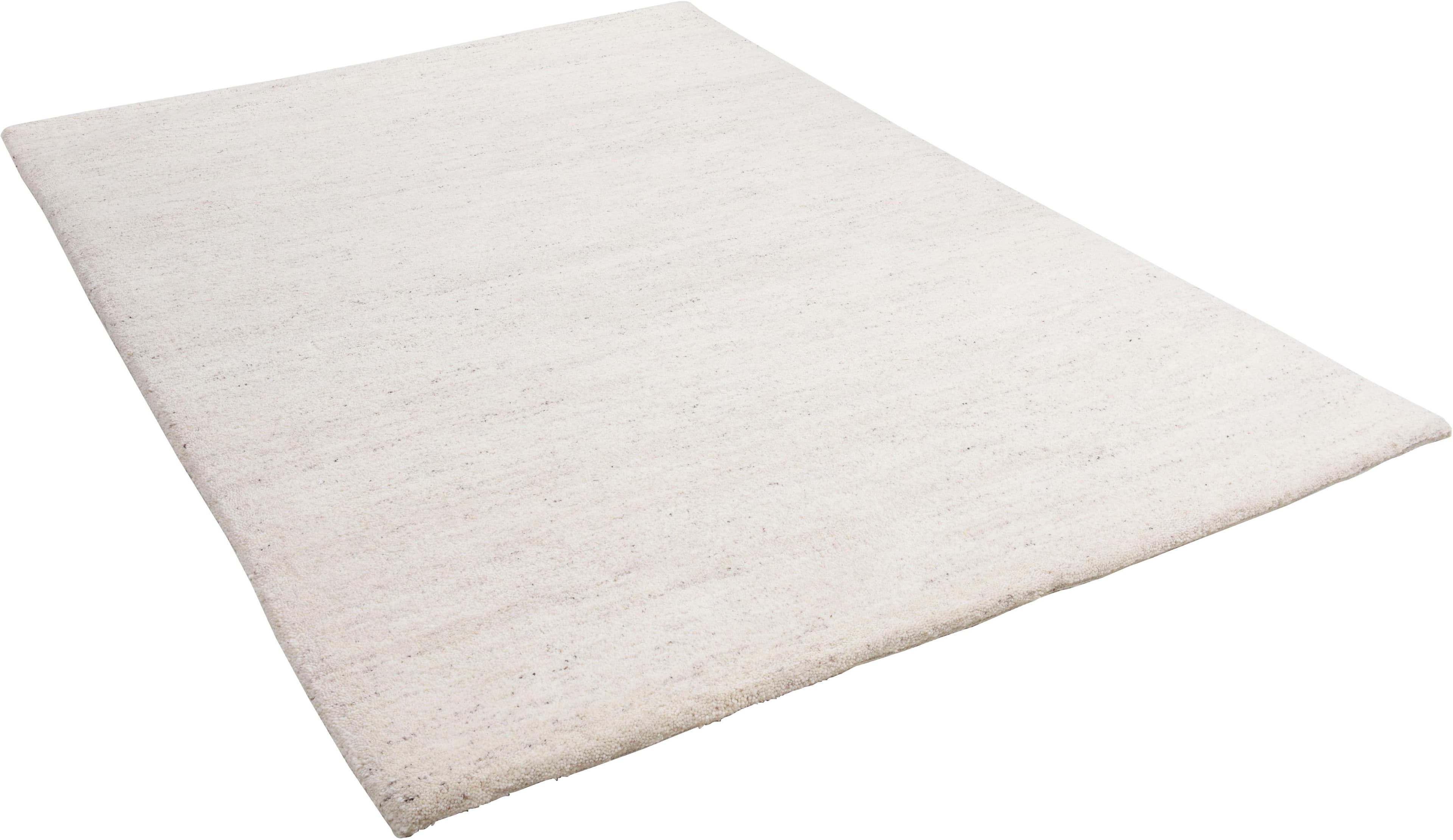 THEKO Wollteppich Maloronga Uni Beige Handgeknüpft Berber