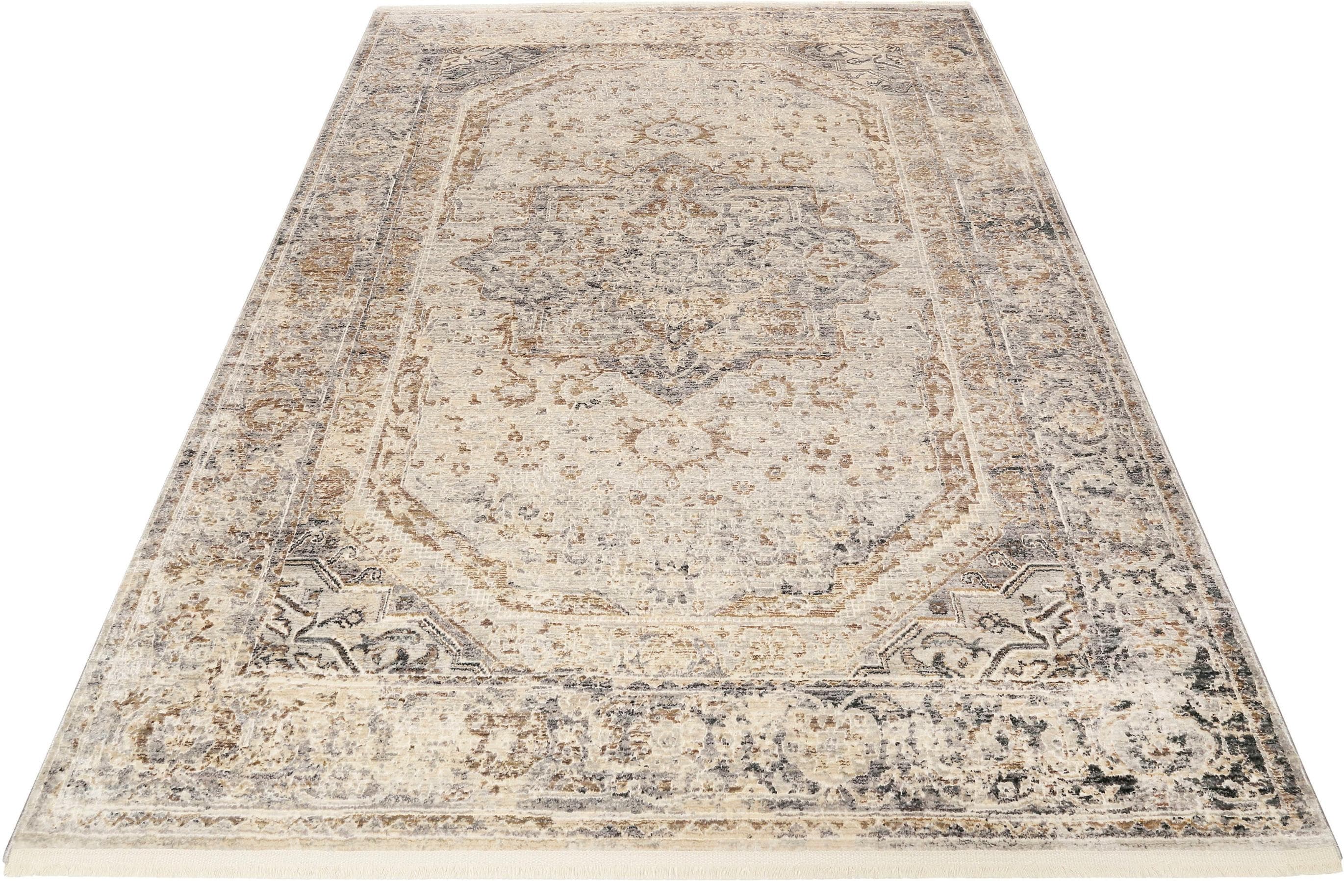 Teppich WECON HOME SoHo Touch Grau Hoch-Tief-Struktur