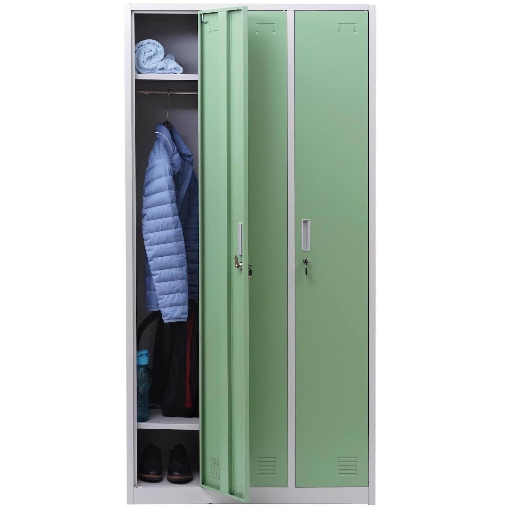 MCW Schließfach Preston T829 Metall 3 Fächer Grün