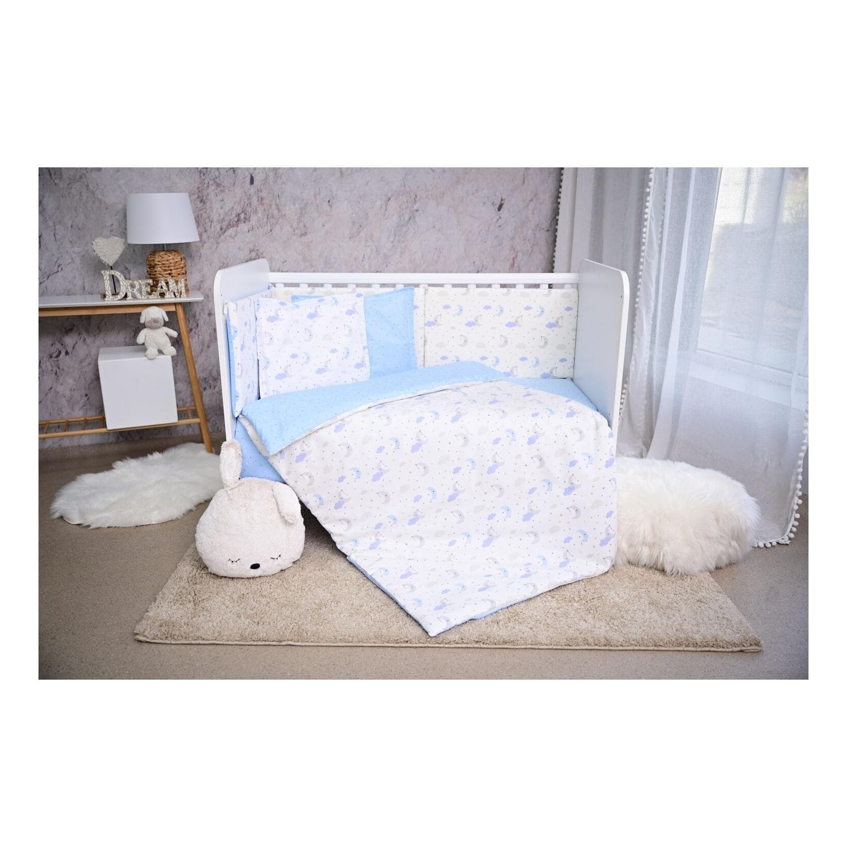 Lorelli Babybettwäsche Set Smile 6-teilig Blau