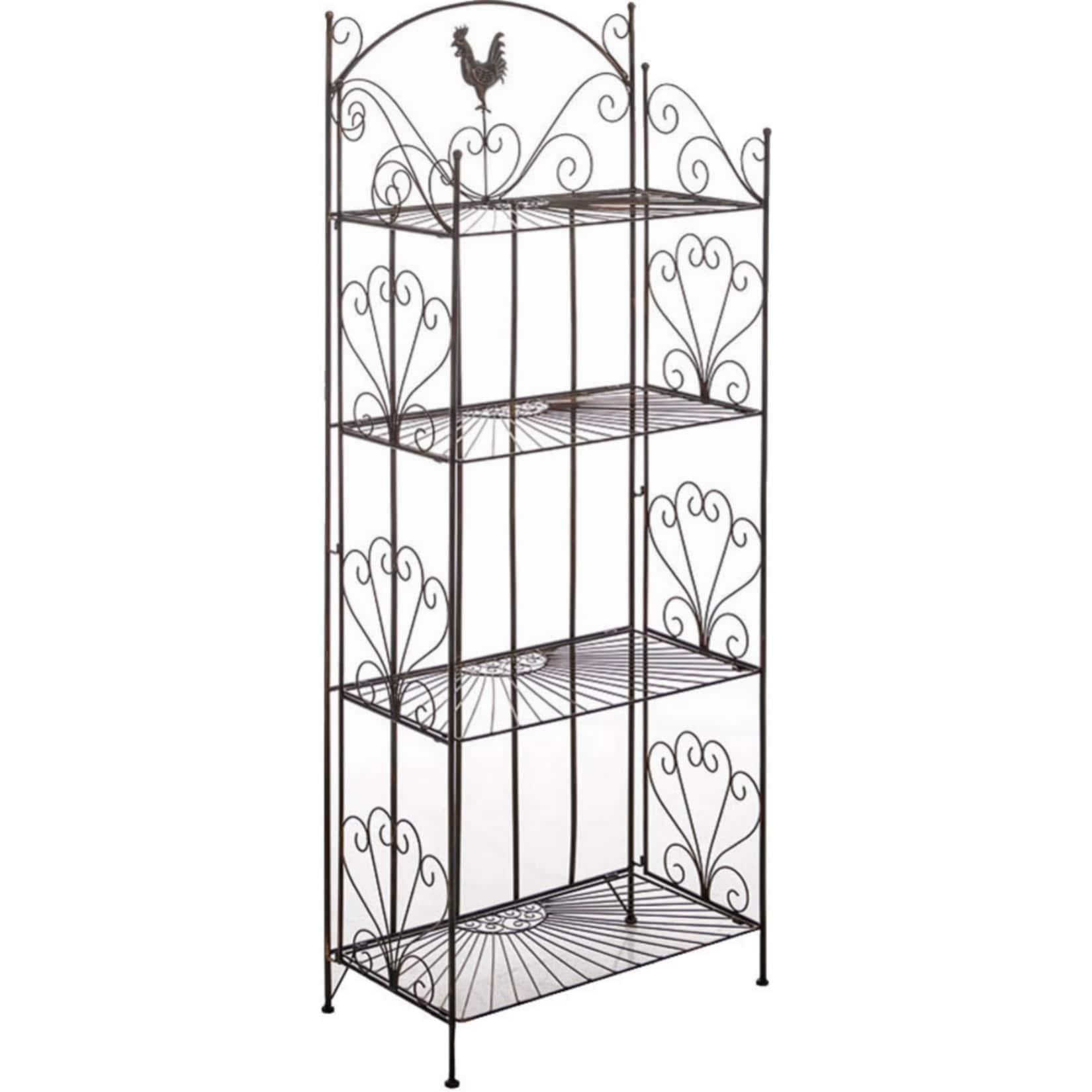 Eisen-Standregal mit 4 Ablagen