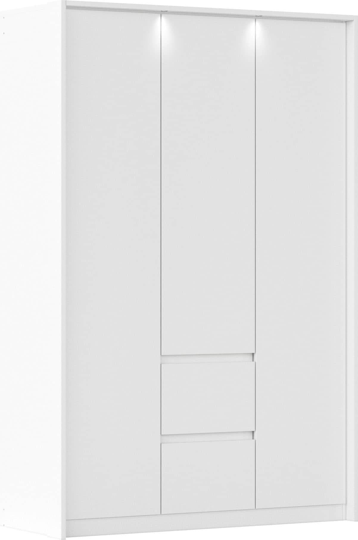 Drehtürenschrank mit Passepartout und Beleuchtung | Push-to-Open Funktion