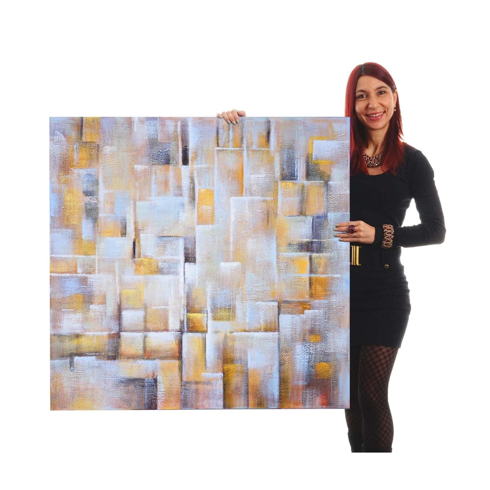 Wandbild Cubes 100x100cm Handgemaltes Ölgemälde
