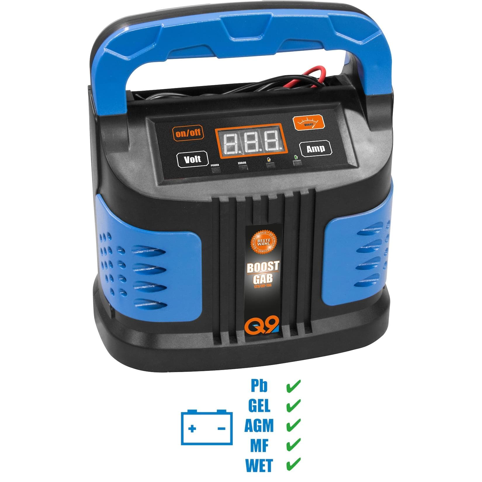 Güde Automatik Batterielader GAB 12V/6V-10A BOOST Inverter-Technologie