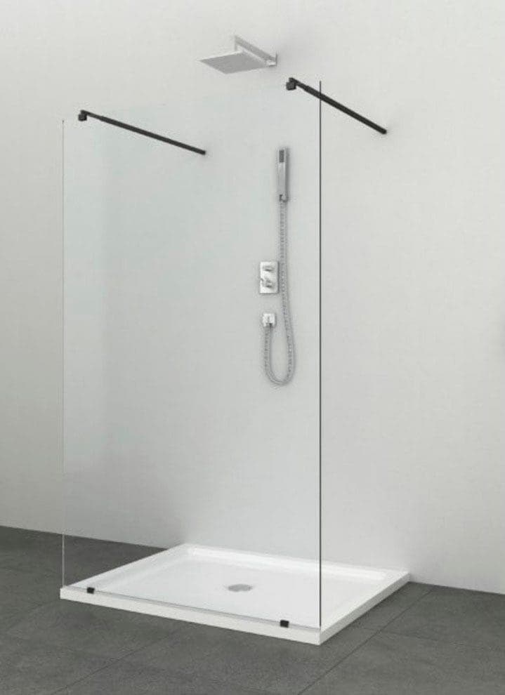 Moderne Walk-in-Dusche aus Einscheibensicherheitsglas