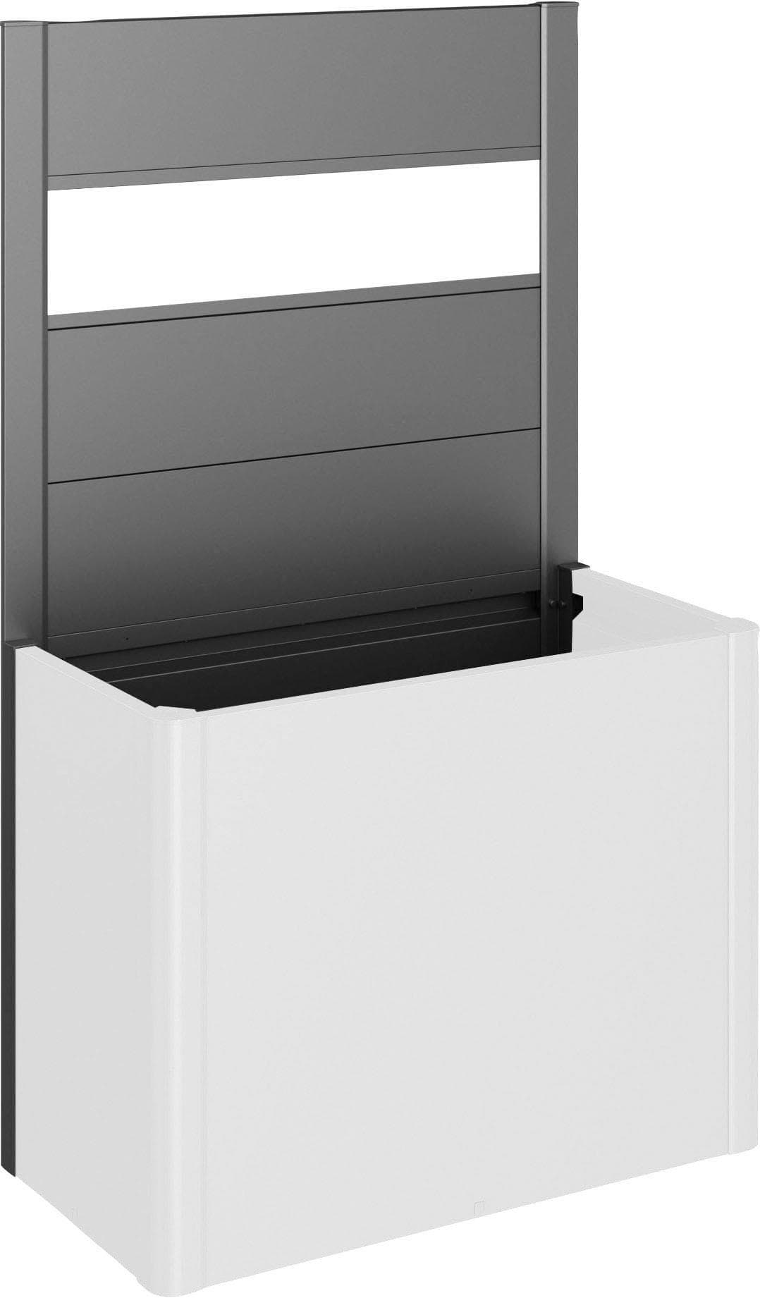 BioHort Sichtschutzelement Dunkler Metallic-Grau Stahlblech