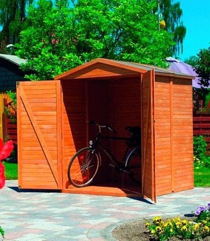 Promadino Garten-Geräteschrank Rhön: Hochwertiger Holzschrank in Braun