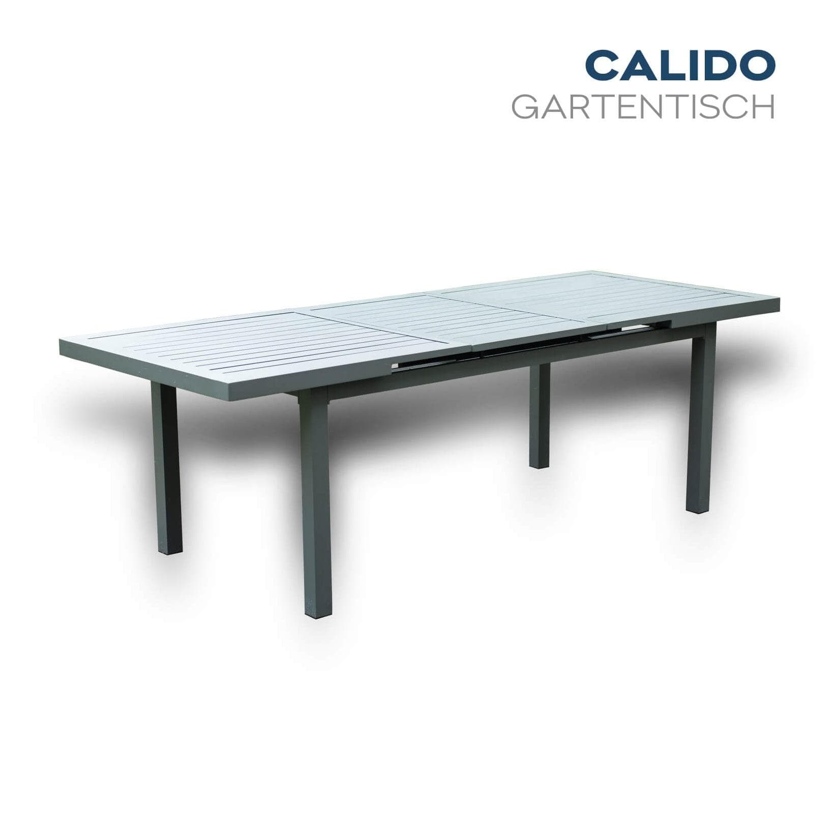 HOME DELUXE Gartentisch CALIDO Ausziehbar Aluminium Silber