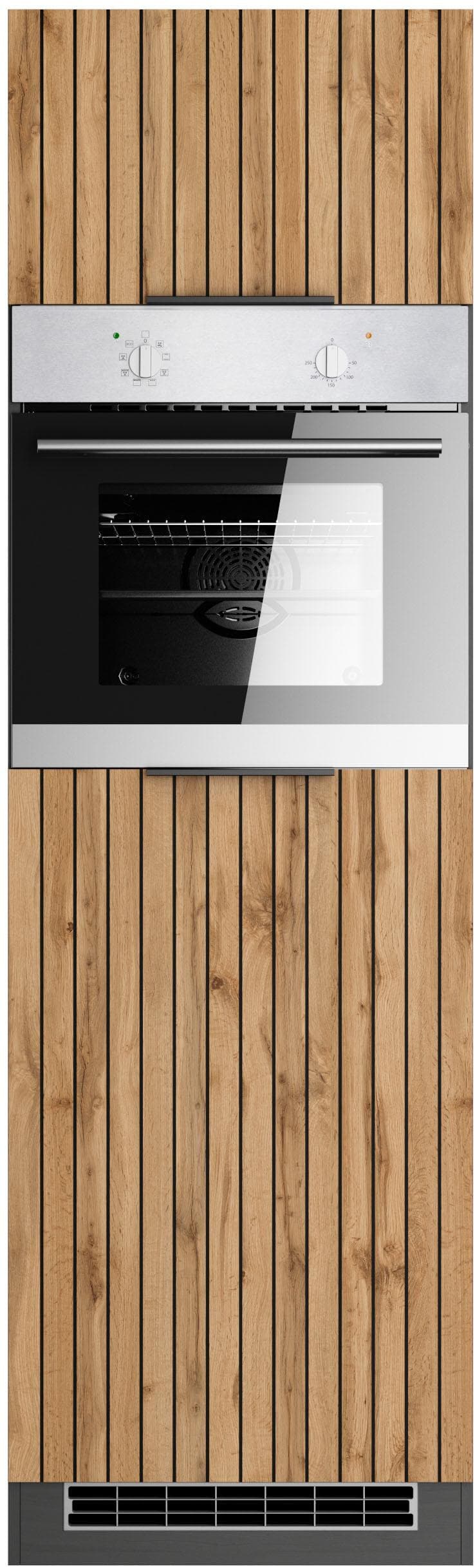 KOCHSTATION Kühlumbauschrank KS-Lagos mit 2 Türen und offener Nische