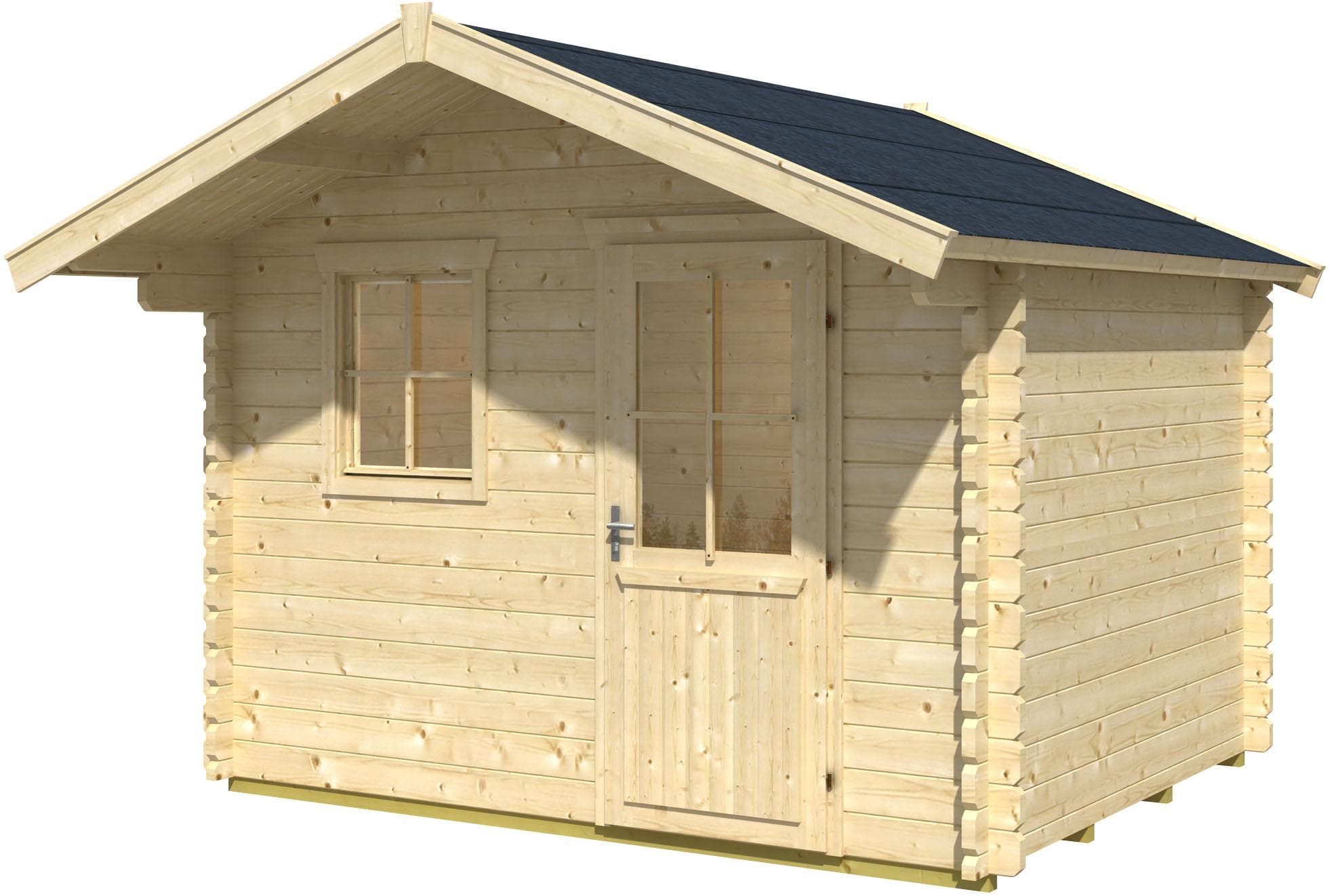 Gartenhaus SKANHOLZ Narvik 1 Natur Blockbohlensystem