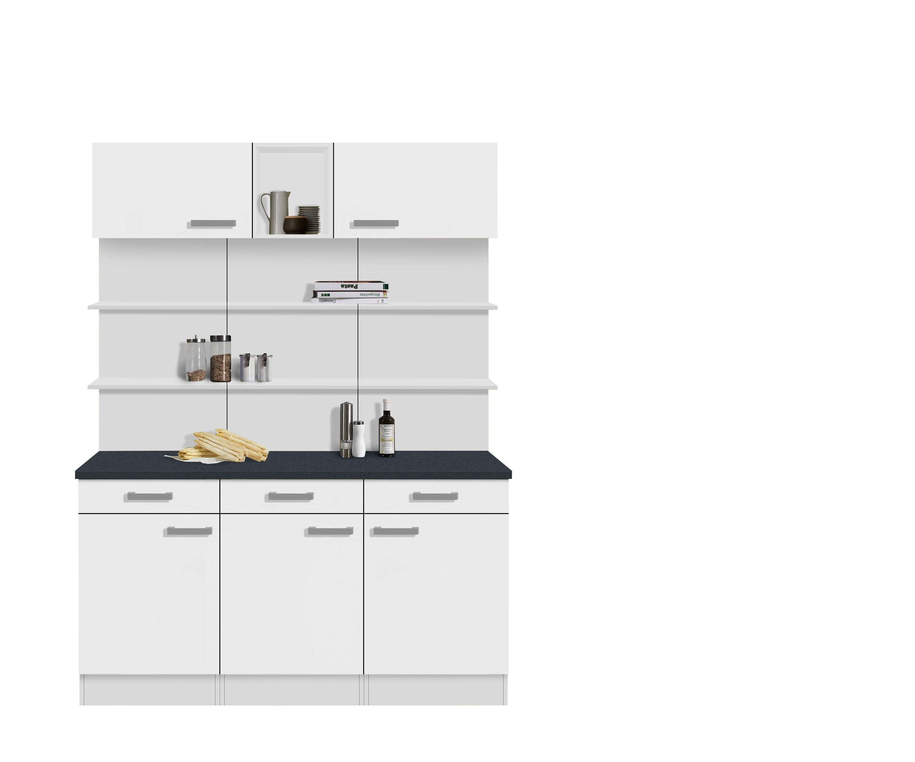 Buffet OPTIFIT Odense Weiß Anthrazit Viel Stauraum