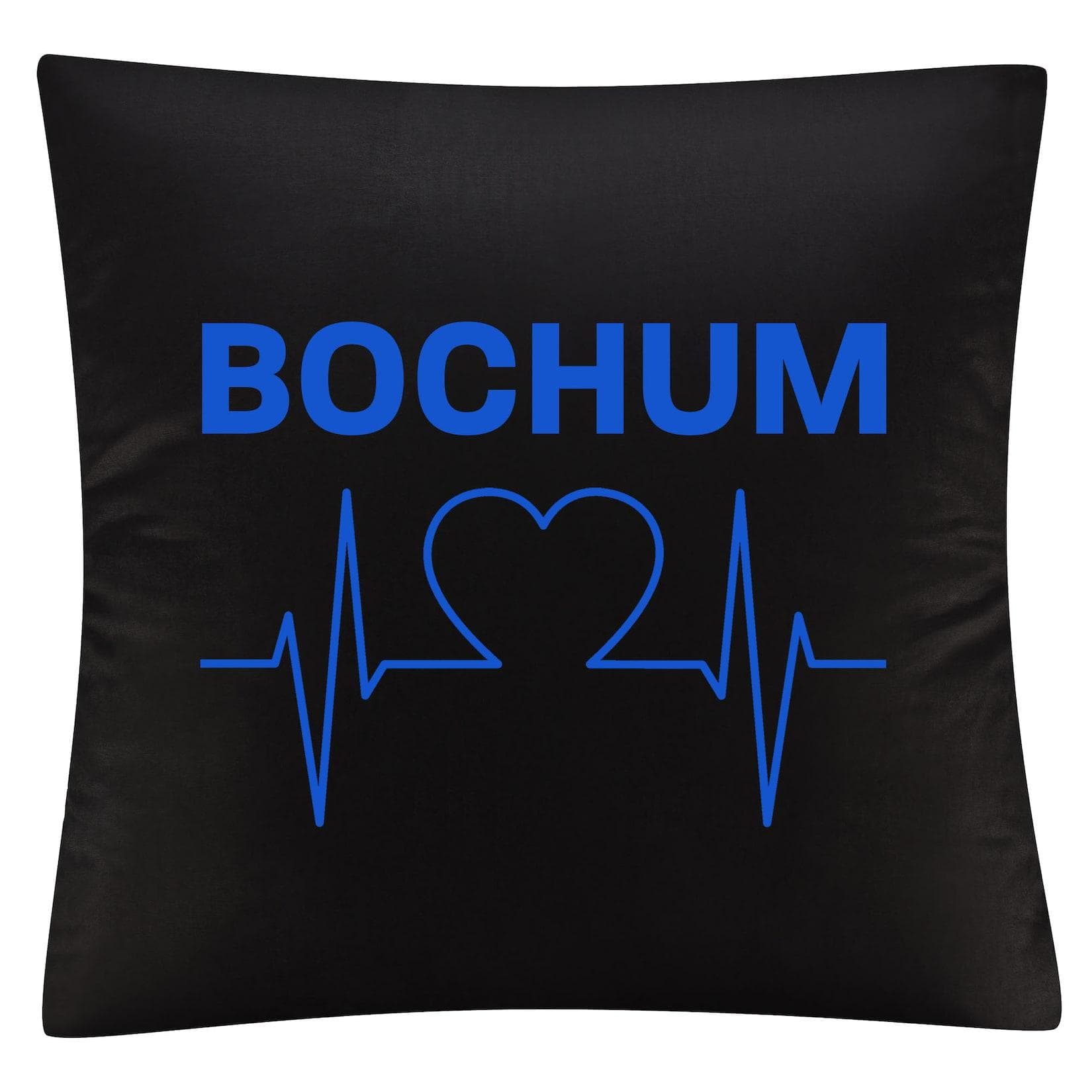 Multifanshop Kissenbezug Bochum Herzschlag Blau